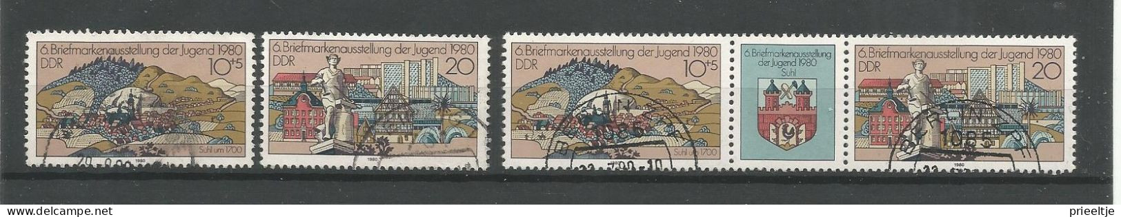 DDR 1980 6th Youth Philately Exhibition  Y.T. 2190/2191+2191A (0) - Gebruikt