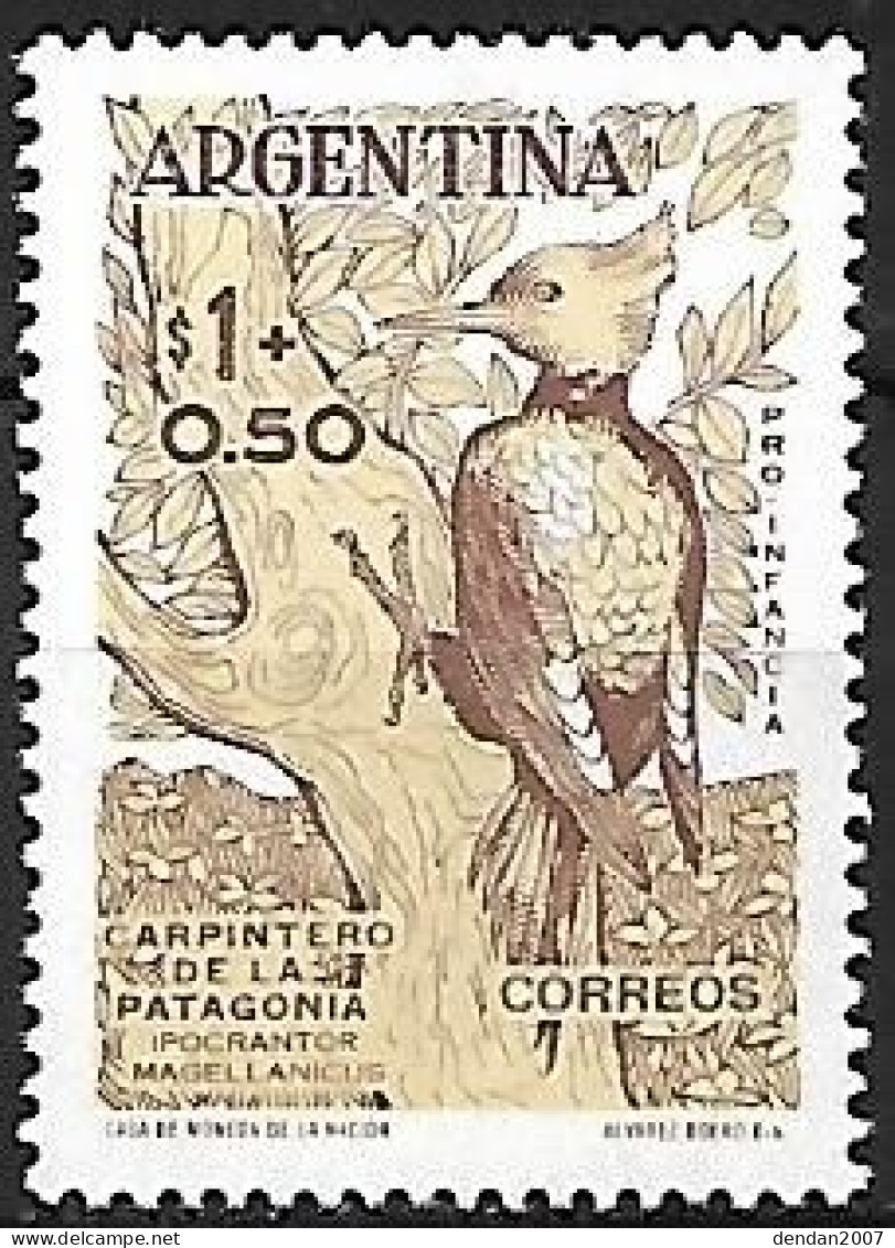 Argentina - MNH ** 1960 :   Magellanic Woodpecker  -  Campephilus Magellanicus - Specht- & Bartvögel