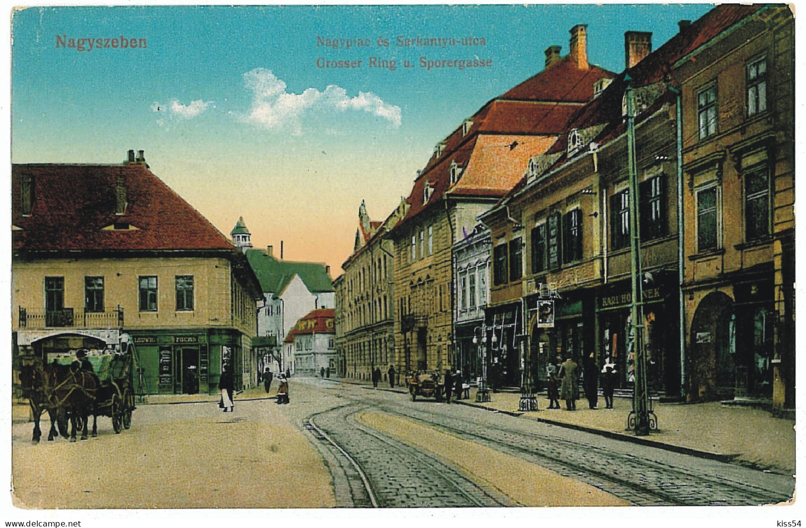 RO 60 - 1812 SIBIU, Market, Romania - Old Postcard - Unused - Romania