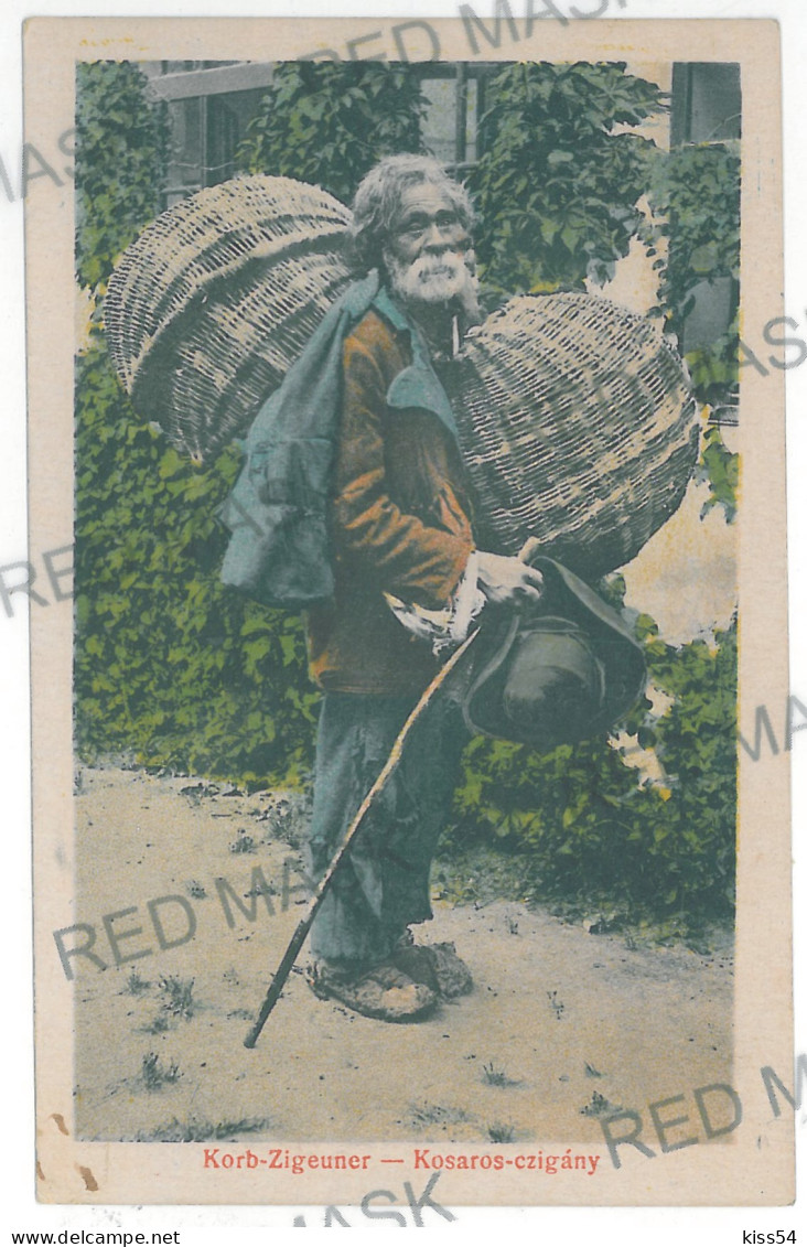 RO 60 - 11451 SIBIU, Ethnic, Gypsy A Basket, Romania - Old Postcard - Unused - 1918 - Romania
