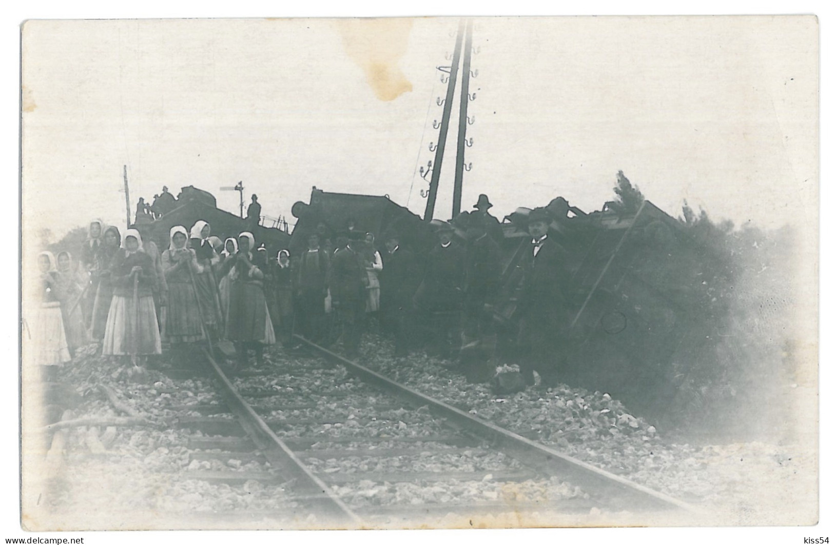 RO 60 - 16040 CAMPULUNG TISA, Maramures, Ethnics & Railroad Catastrophe, Romania - Old Postcard, Real PHOTO - Unused - Romania