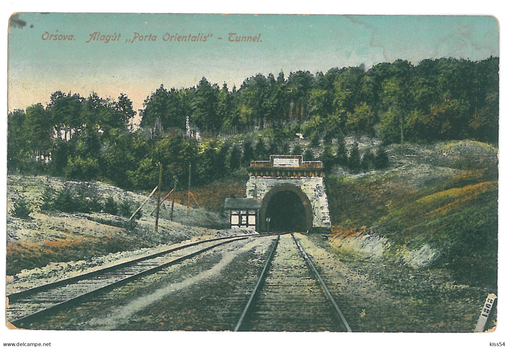 RO 60 - 14153 ORSOVA, Railway Tunnel, Romania - Old Postcard, CENSOR - Used - 1918 - Romania