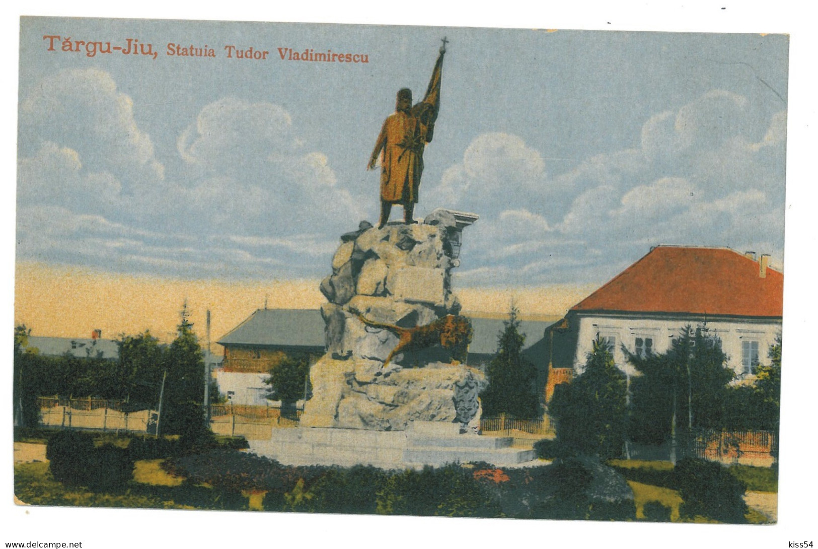 RO 60 - 20561 TARGU-JIU, Statue Tudor Vladimirescu, Romania - Old Postcard - Used - 1917 - Romania