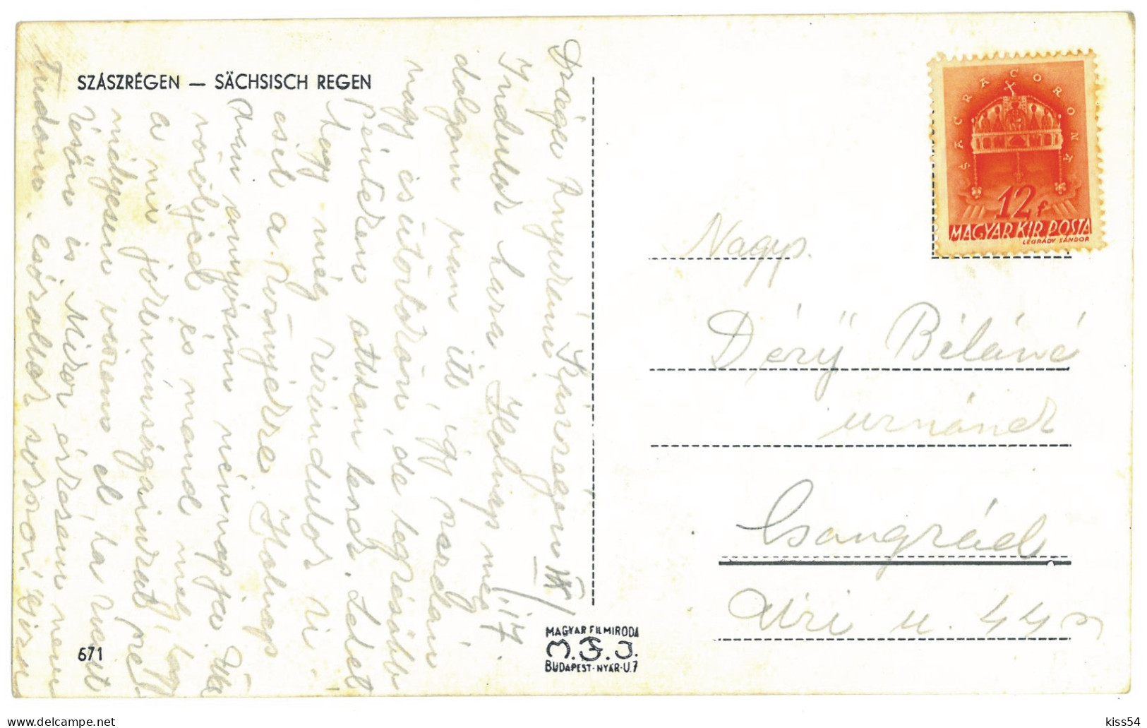 RO 60 - 24298 REGHIN, Mures, Romania - Old Postcard - Used - 1917 - Romania