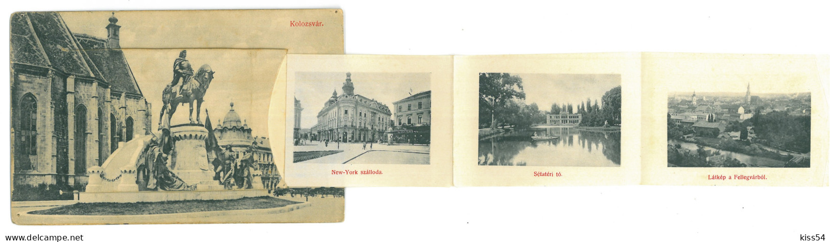 RO 60 - 23628 CLUJ, Leporello, Romania - Old Postcard + 10 Mini Photos Cards - Used - 1910 - Romania