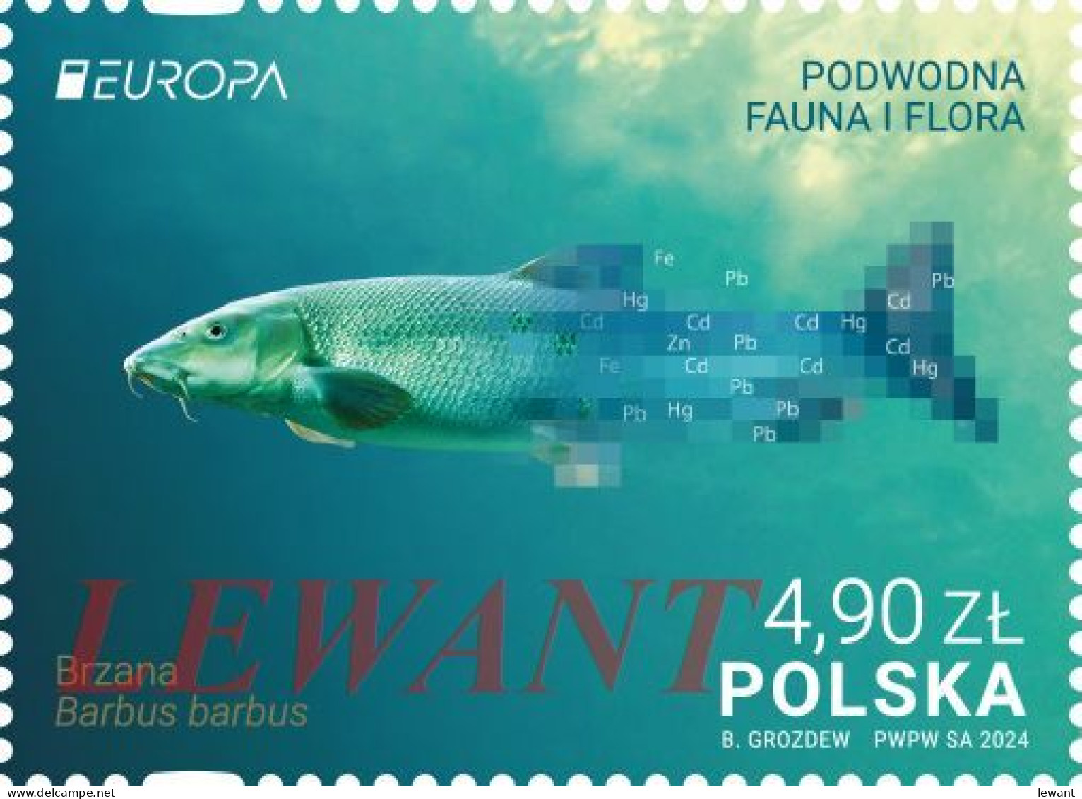 2024.04.25. Europe - Underwater Fauna And Flora - Common Barbel (Barbus Barbus) - MNH - Ungebraucht