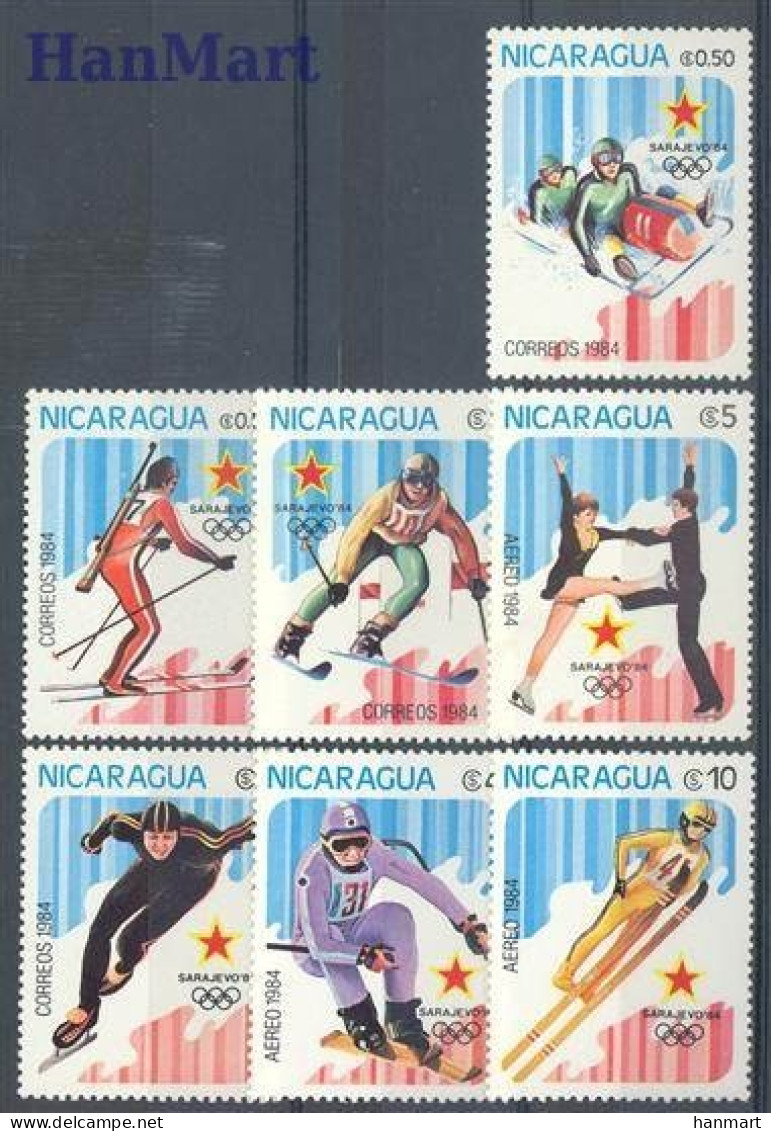 Nicaragua 1984 Mi 2472-2478 MNH  (ZS1 NCR2472-2478) - Invierno 1984: Sarajevo