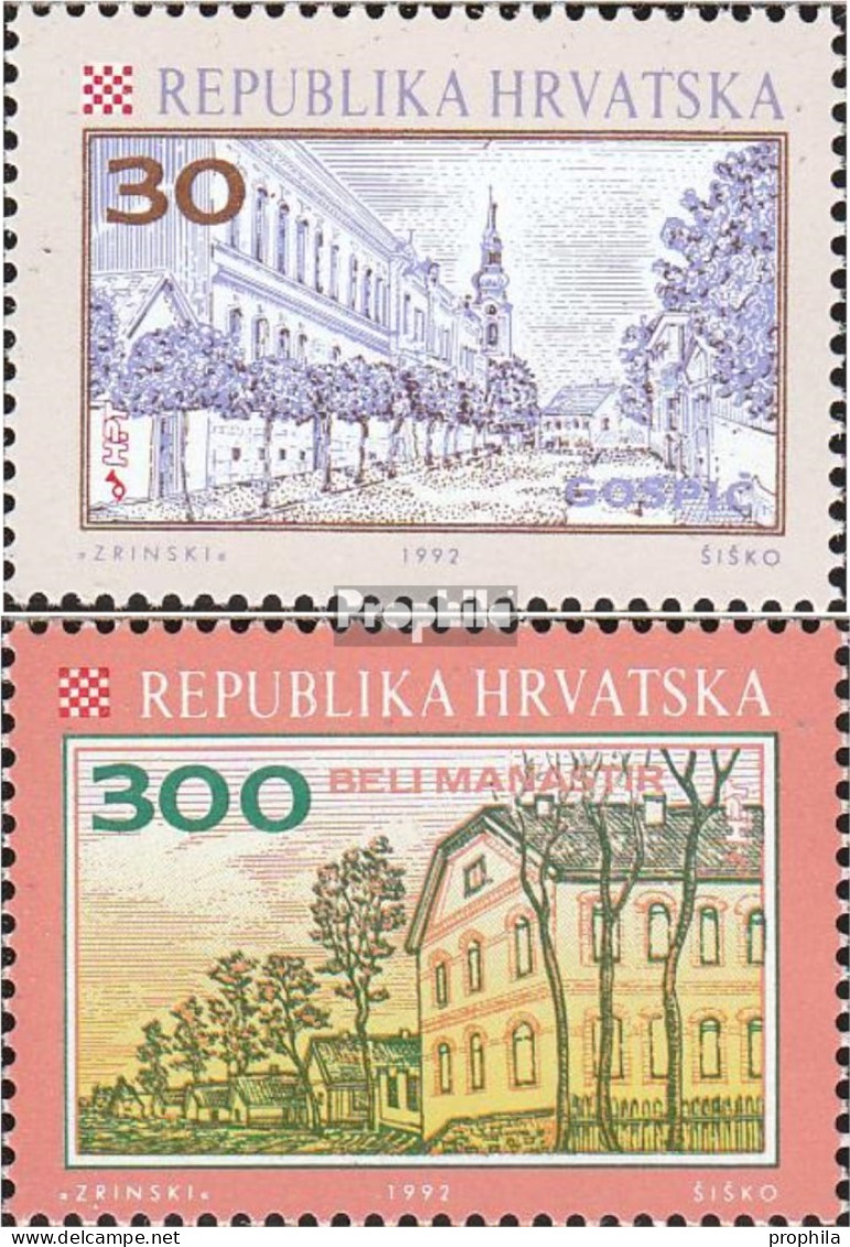 Kroatien 198-199 (kompl.Ausg.) Postfrisch 1992 Freimarken - Kroatien