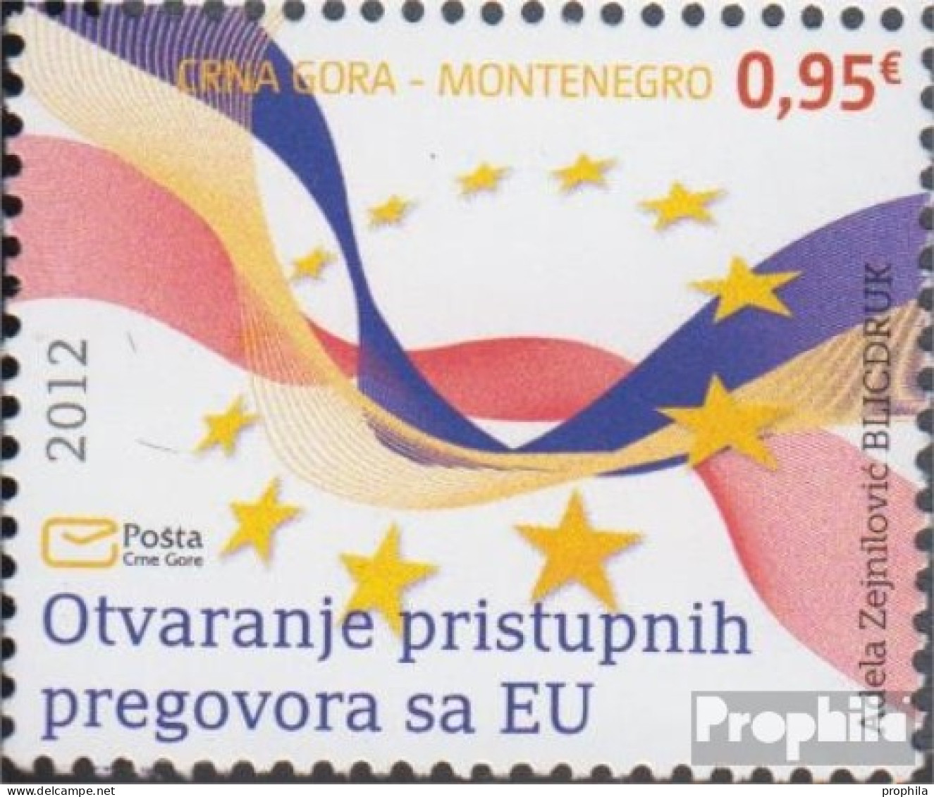 Montenegro 305 (kompl.Ausg.) Postfrisch 2012 Beitrittsverhandlungen Mit Der EU - Montenegro