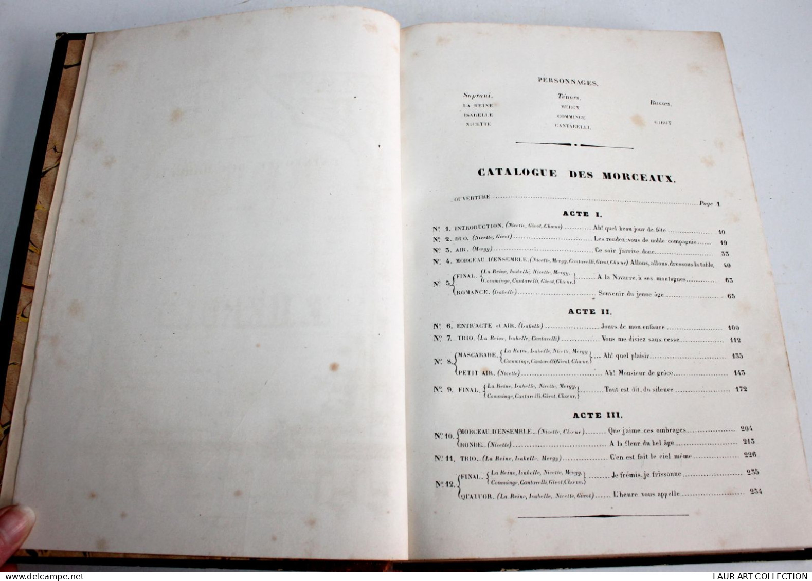 LE PRÉ AUX CLERCS OPERA COMIQUE PAROLE PLANARD MUSIQUE HEROLD PARTITION PIANO CHANT, ANCIEN LIVRE XIXe SIECLE (1803.215) - Musica