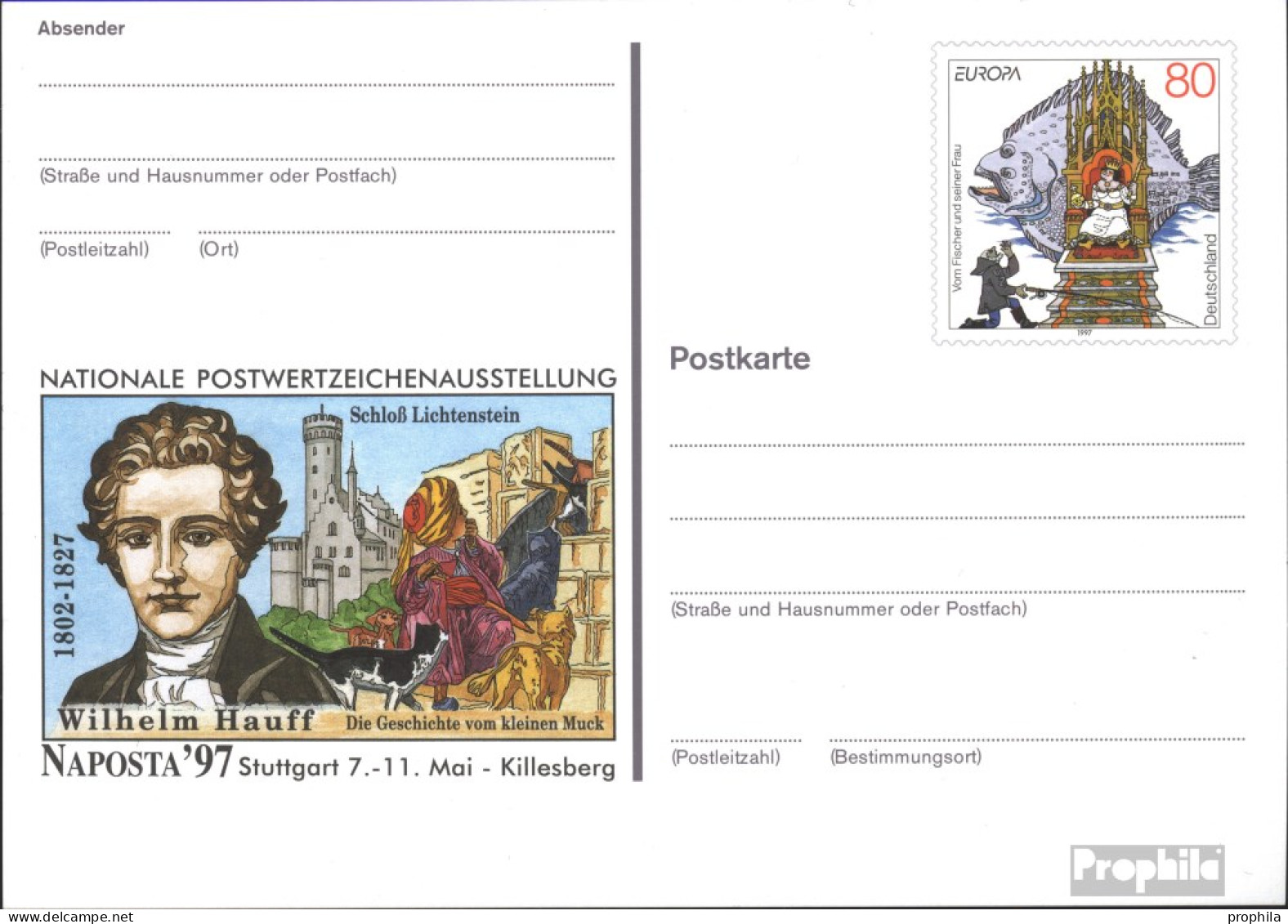 BRD PSo46 Amtliche Sonderpostkarte Gebraucht 1997 NAPOSTA 97 - Cartes Postales - Oblitérées