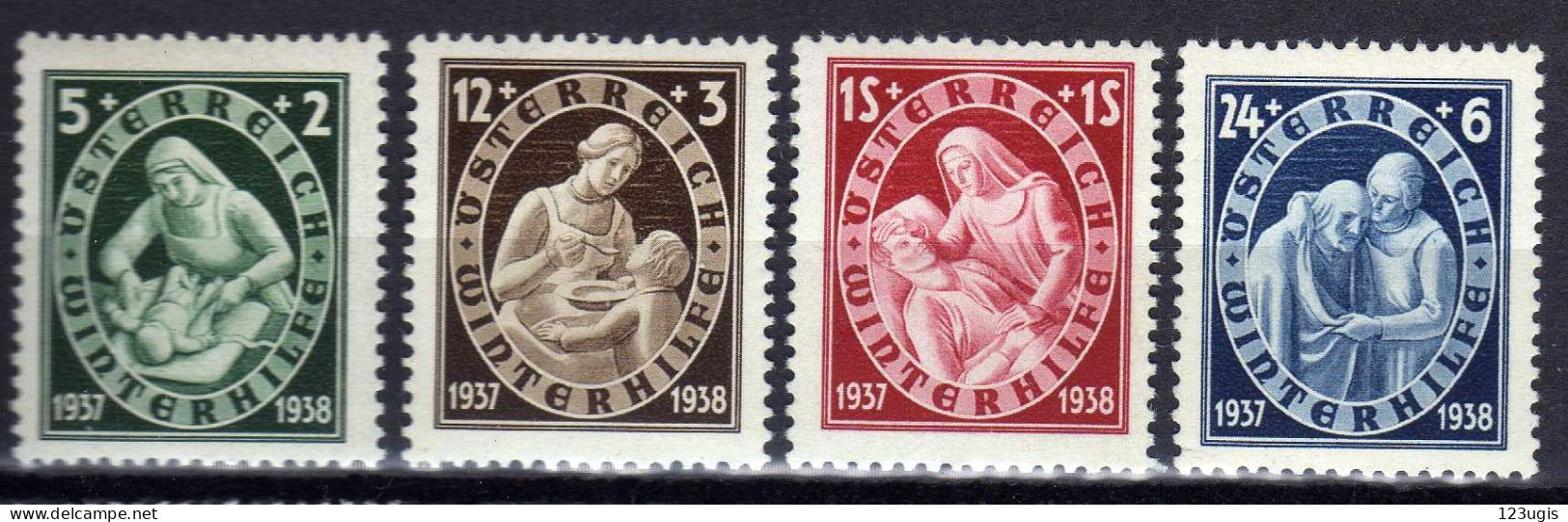 Österreich 1937, Mi 642-645 ** [200424XIV] - Gebruikt