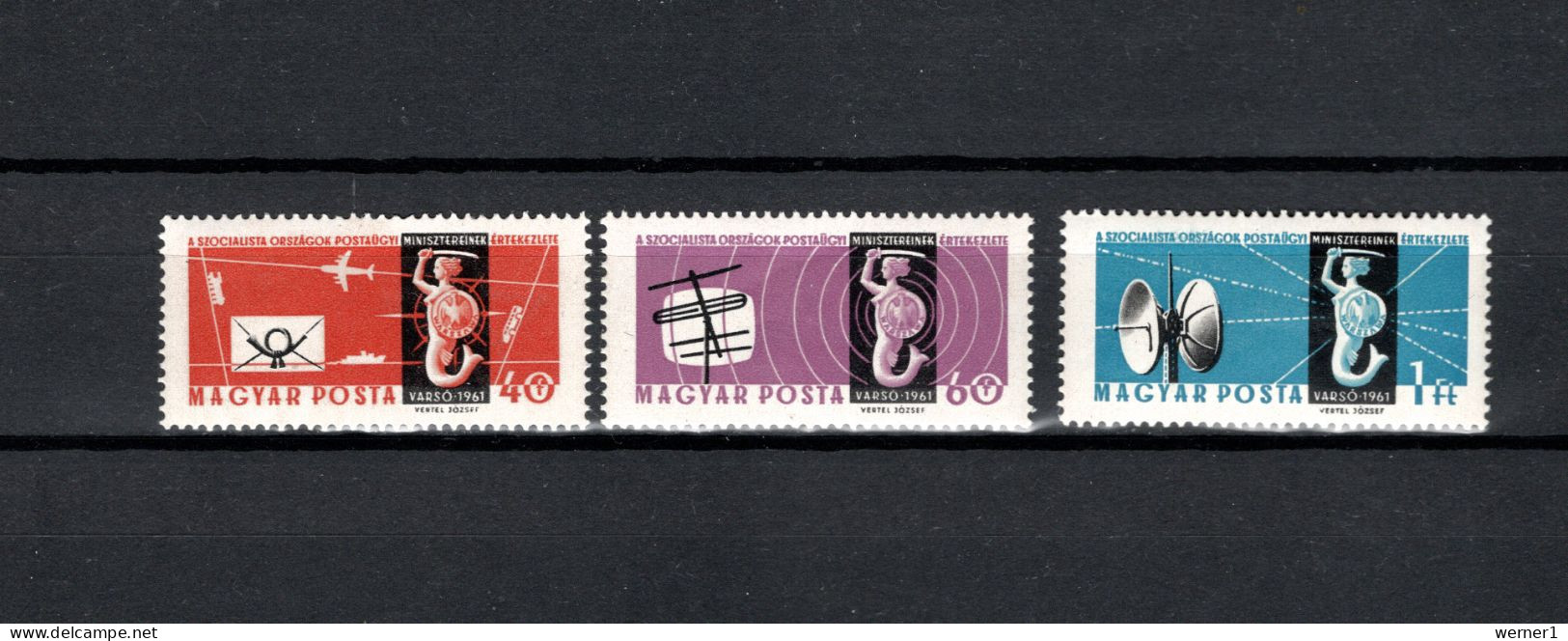 Hungary 1961 Space, Telecommunication Set Of 3 MNH - Europa