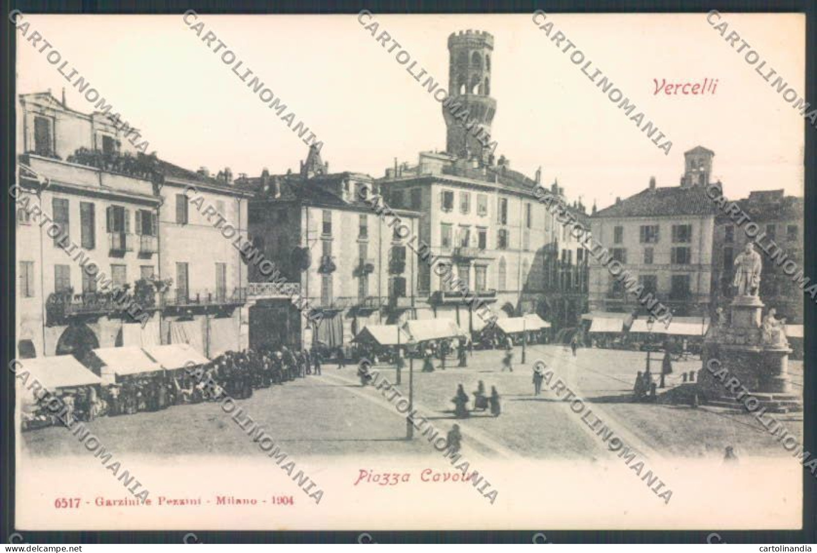 Vercelli Città Mercato Cartolina ZT6496 - Vercelli