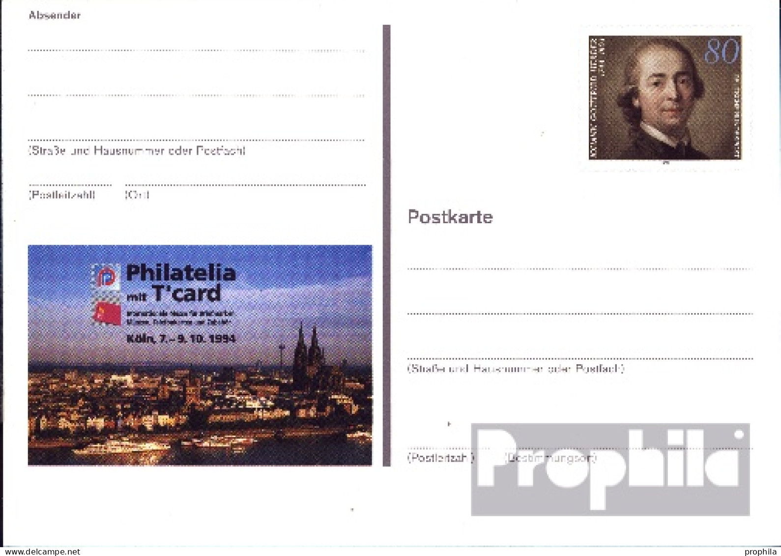 BRD PSo35 Amtliche Sonderpostkarte Gefälligkeitsgestempelt Gebraucht 1994 Philatelia - Other & Unclassified