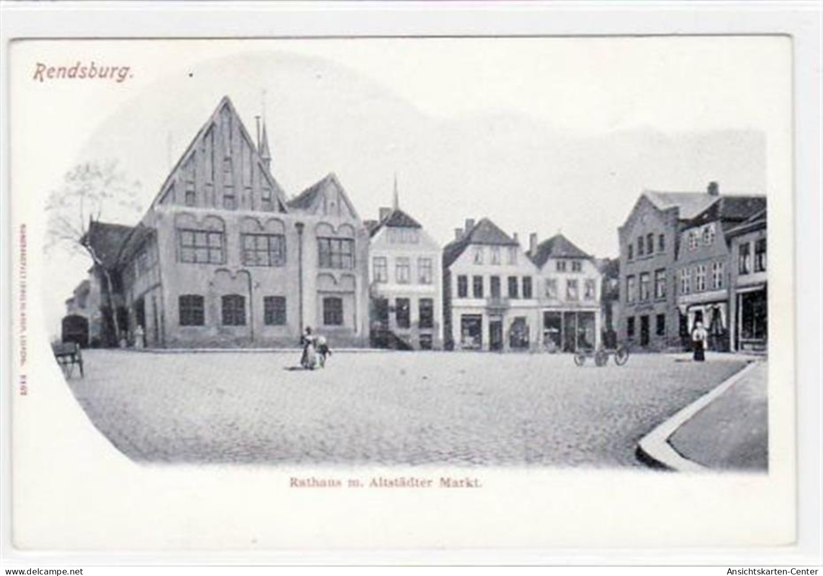 39070504 - Rendsburg Mit Rathaus Und Altstaedter Markt. Ungelaufen Fruehe Karte, Da Anschriftseite Noch Ungeteilt Klein - Rendsburg