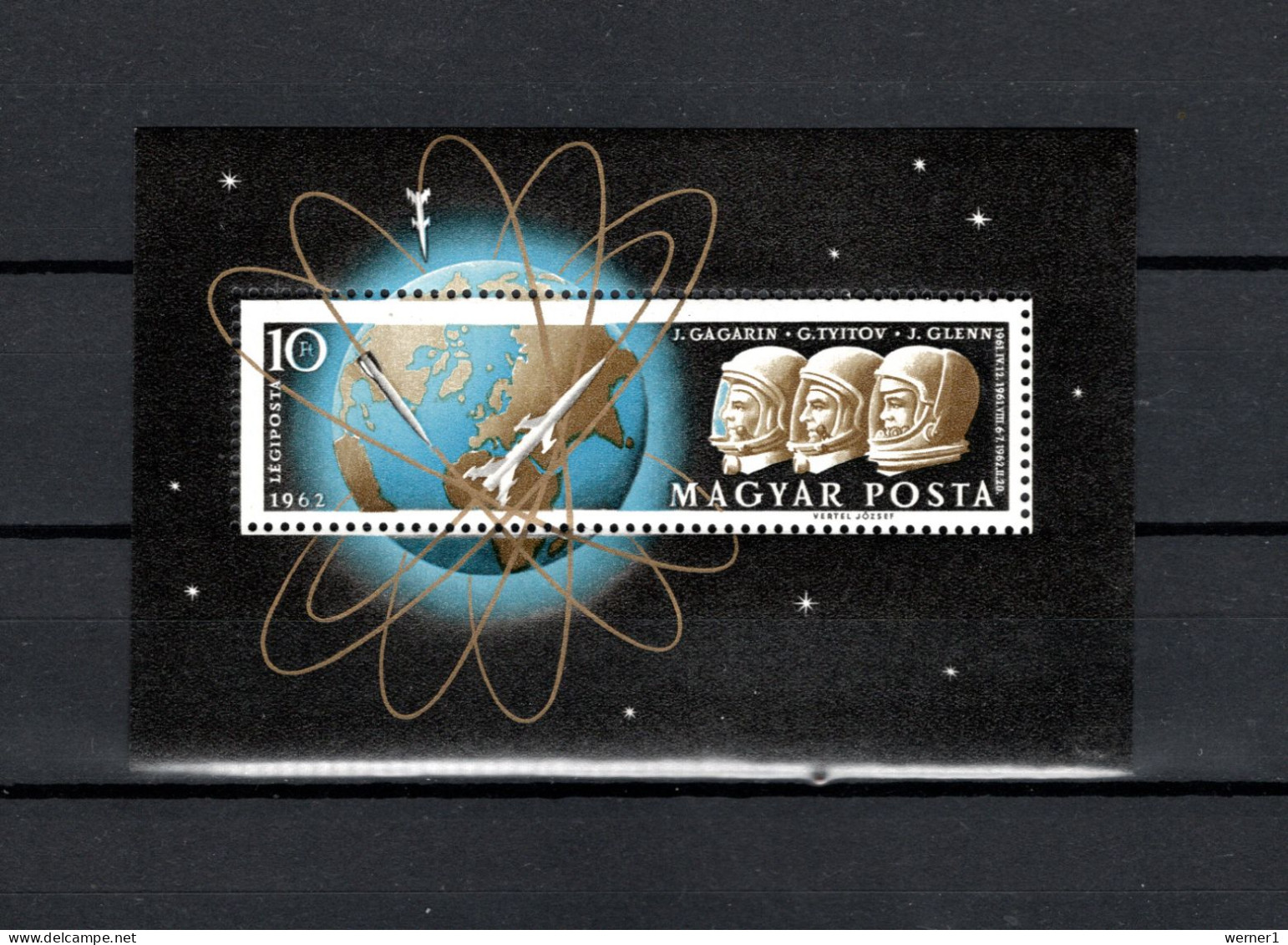 Hungary 1962 Space, Yuri Gagarin, G. Titov, John Glenn S/s MNH - Europa