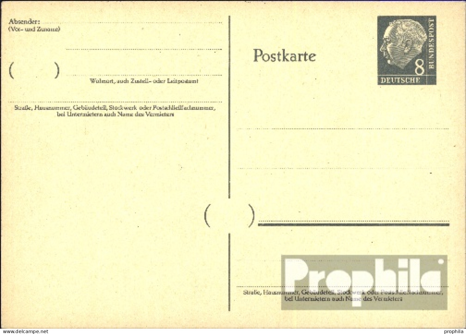 BRD P30 Amtliche Postkarte Gebraucht 1957 Heuss I - Postkaarten - Gebruikt