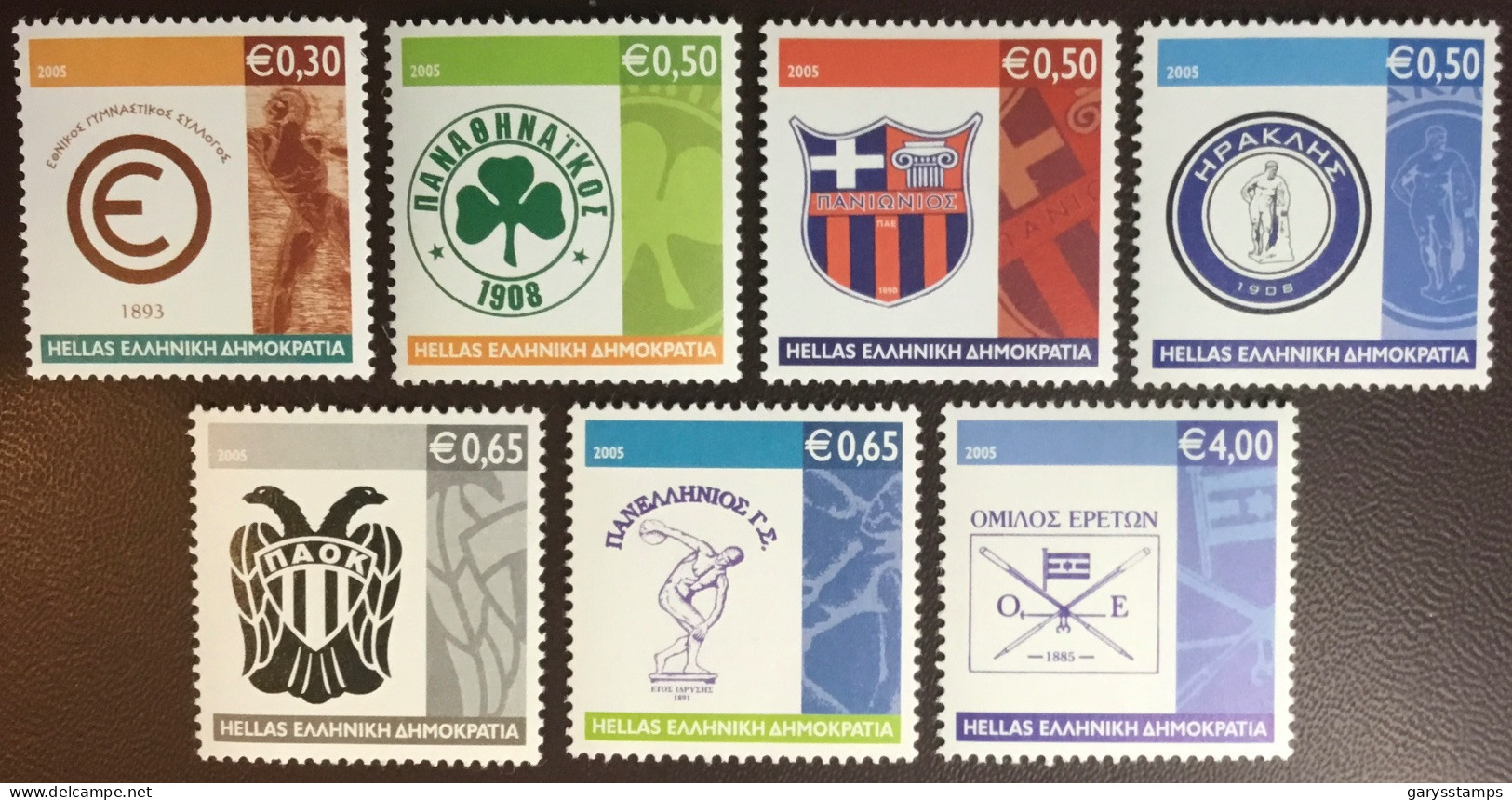 Greece 2005 Football & Sports Clubs Emblems MNH - Nuevos