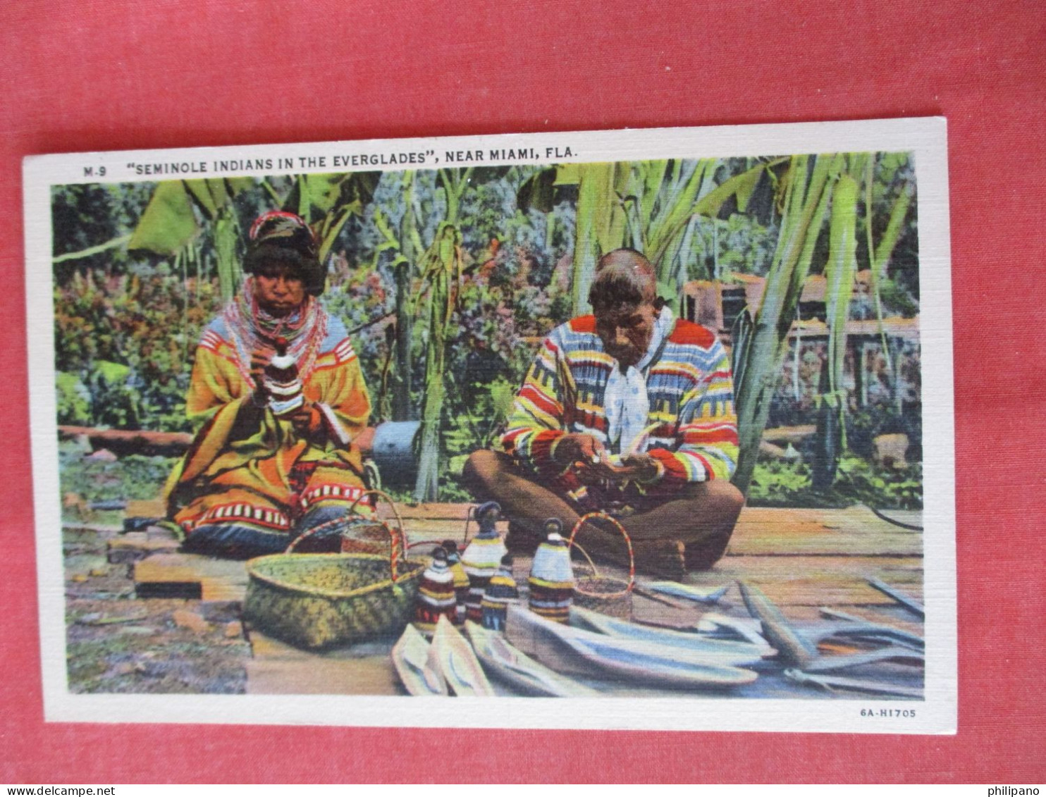 Seminole Indians  In The Everglades Near Miami Florida Ref 6390 - Indiani Dell'America Del Nord