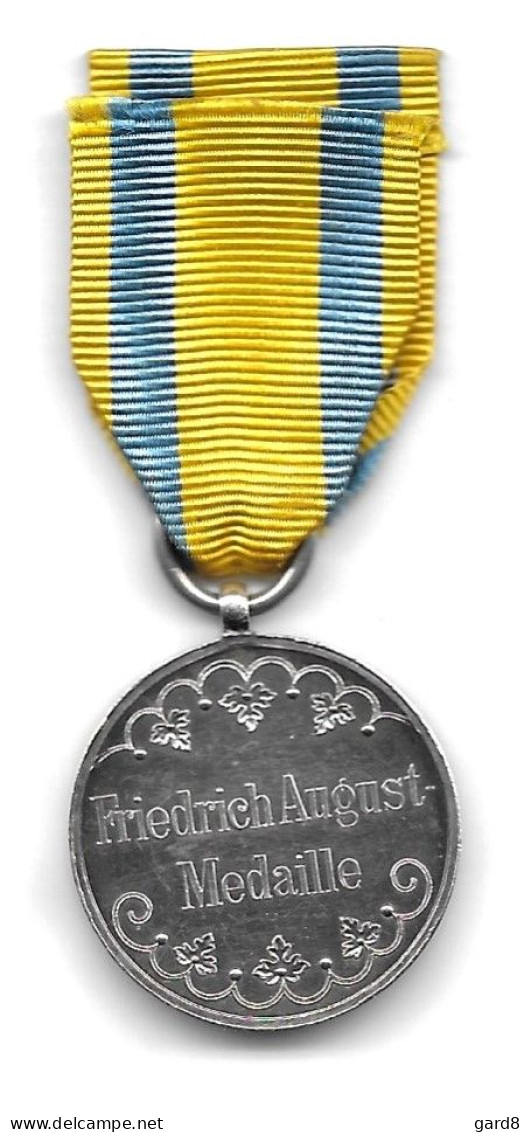 Médaille De Friedrich-August En Argent  (Royaume De Saxe)   - WWI - Duitsland