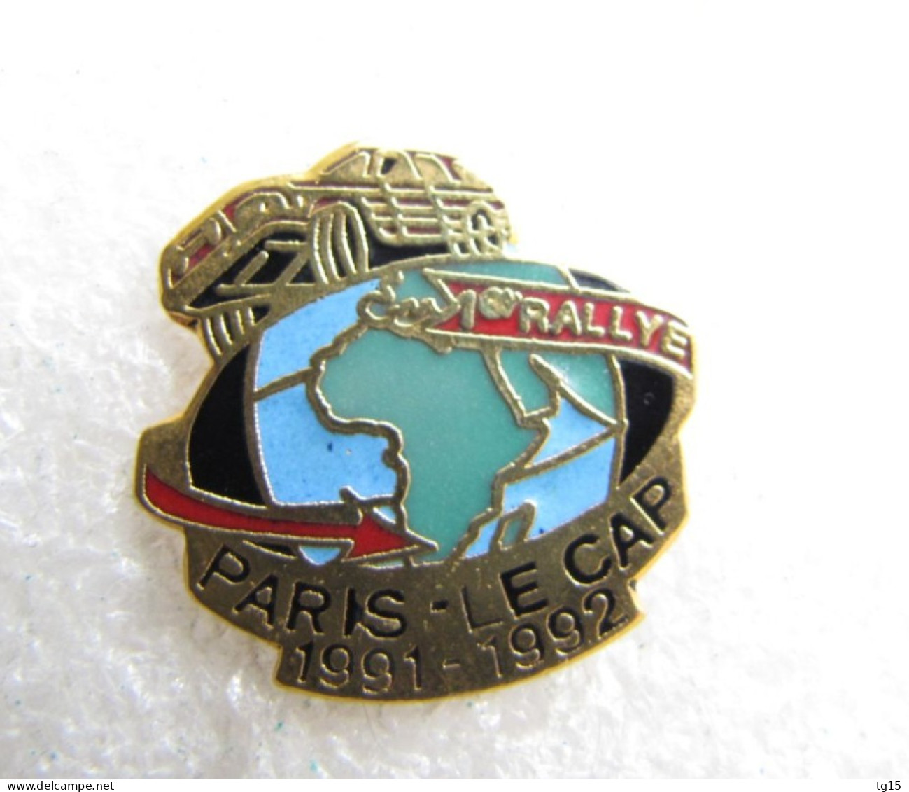 RARE PIN'S    RALLYE  PARIS  LE CAP   1991 1992 Email Grand Feu - Rally