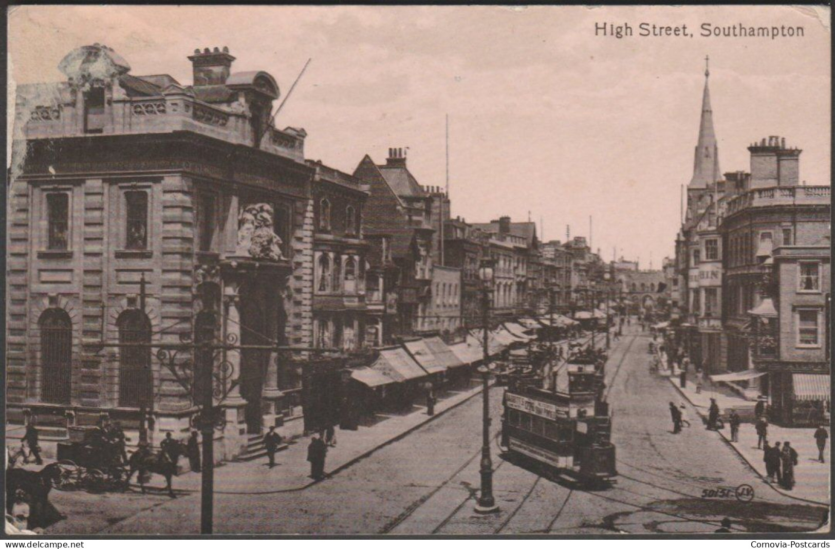 High Street, Southampton, Hampshire, C.1910 - Valentine's Postcard - Southampton