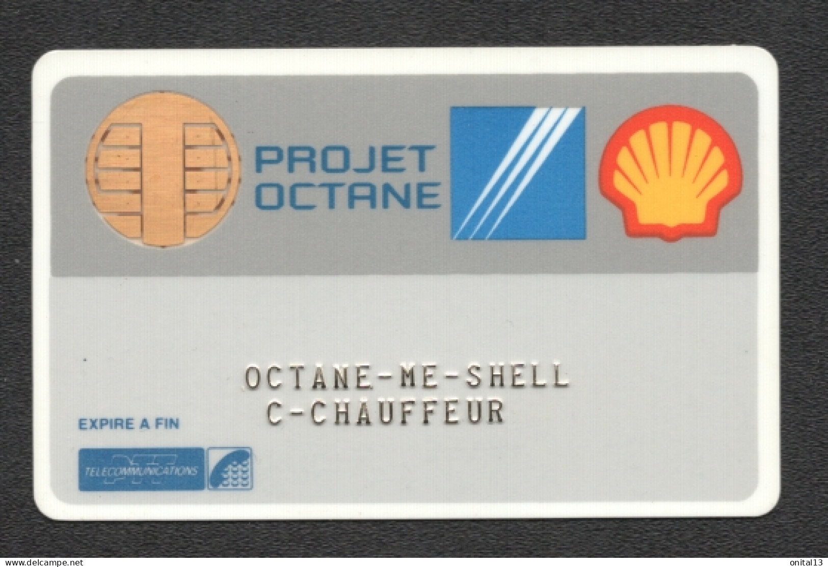 CARTE A PUCE SHELL / CARTE DE TEST PROJET OCTANE / VOIR AU DOS PTT / EQUIPEMENT TERRITOIRE F152 - Non Classificati