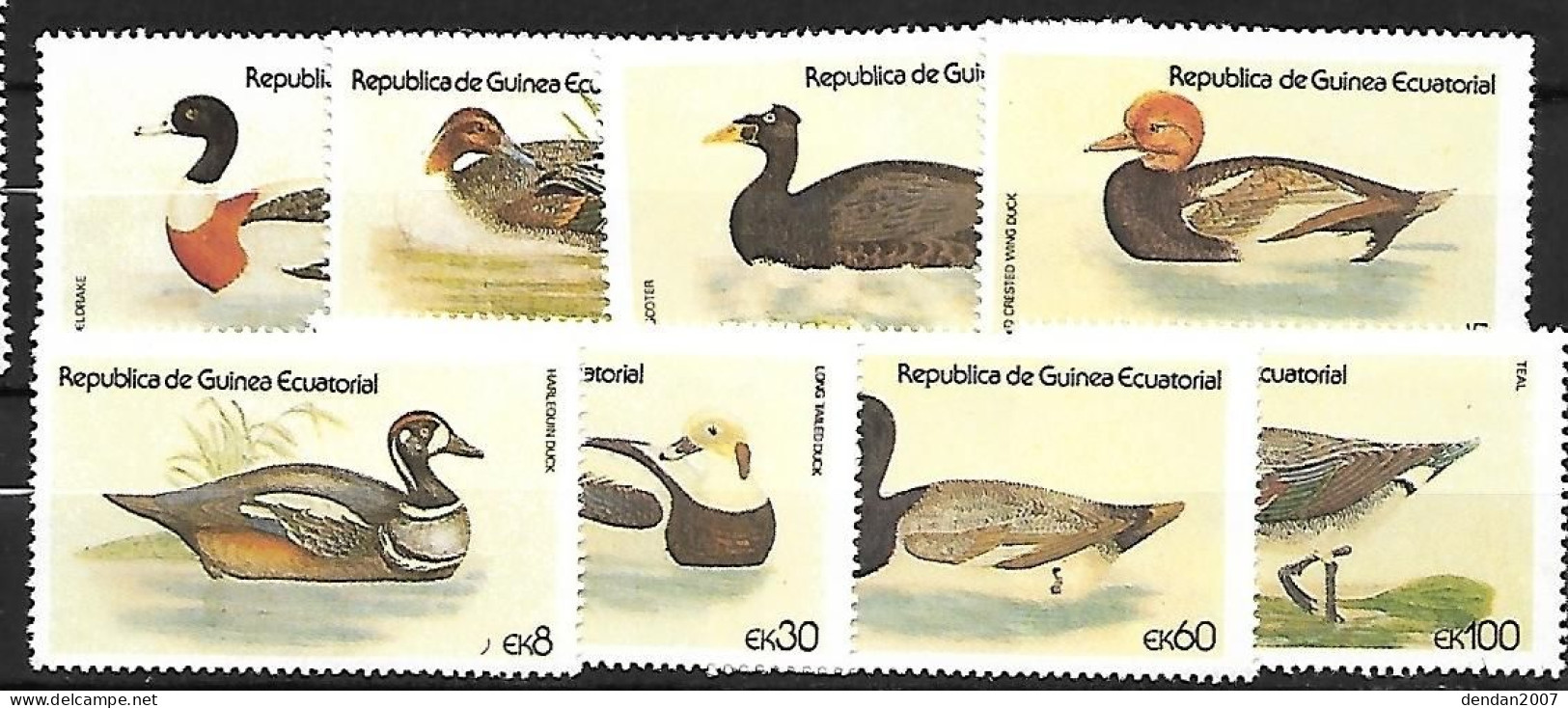 Equatorial Guinea - MNH ** 1978 - Complete Set 8/8 : 8 Different Ducks And Gooses - Entenvögel
