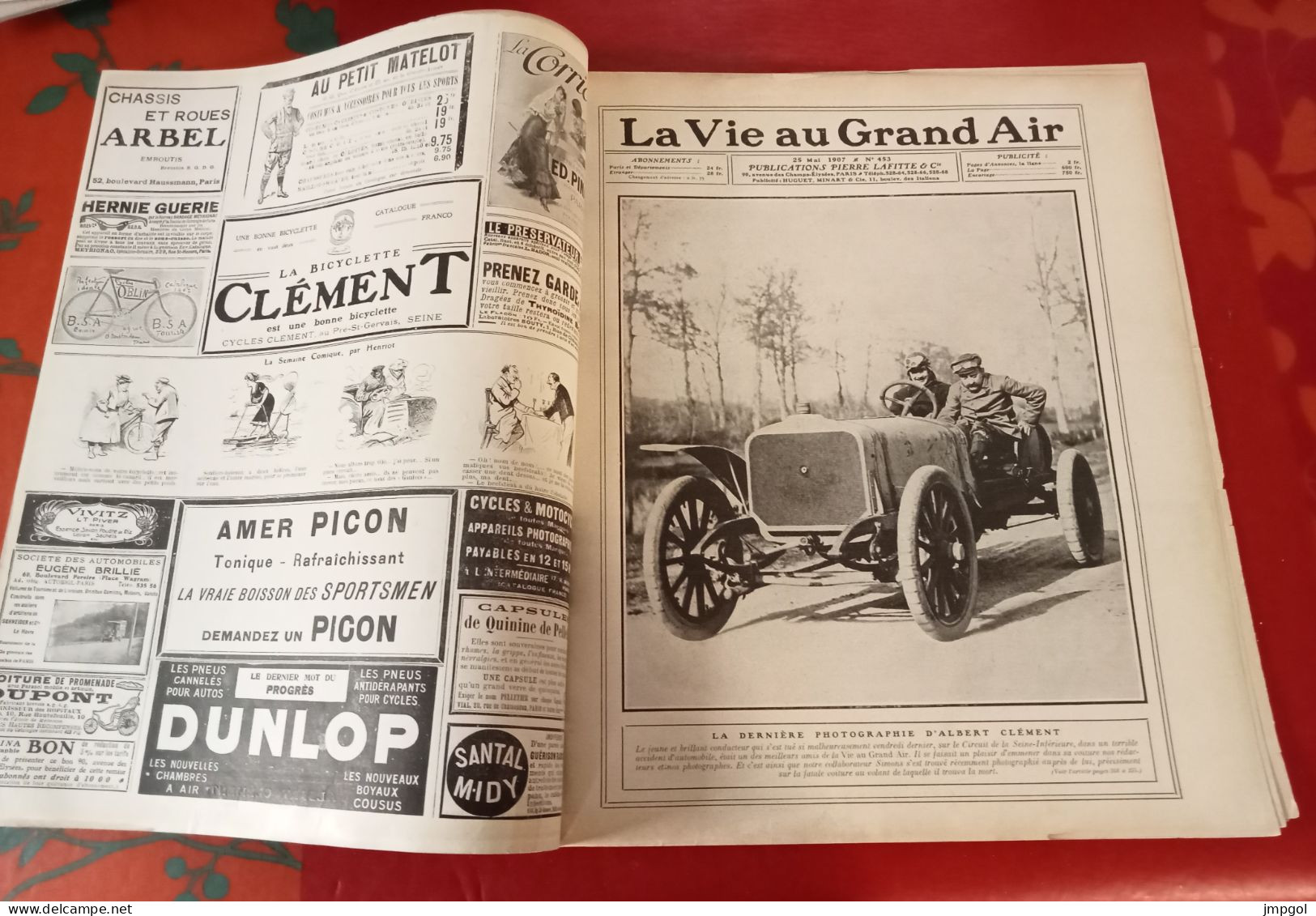 La Vie Au Grand Air N°453 Mai 1907 Accident Mortel Clément Eu Dieppe Saint Martin En Campagne Paris Dieppe Cycliste - 1900 - 1949