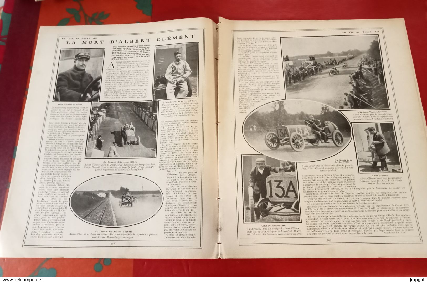 La Vie Au Grand Air N°453 Mai 1907 Accident Mortel Clément Eu Dieppe Saint Martin En Campagne Paris Dieppe Cycliste - 1900 - 1949