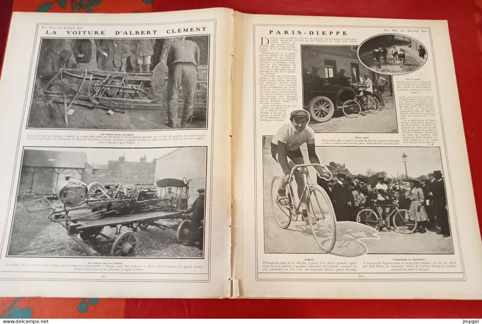 La Vie Au Grand Air N°453 Mai 1907 Accident Mortel Clément Eu Dieppe Saint Martin En Campagne Paris Dieppe Cycliste - 1900 - 1949