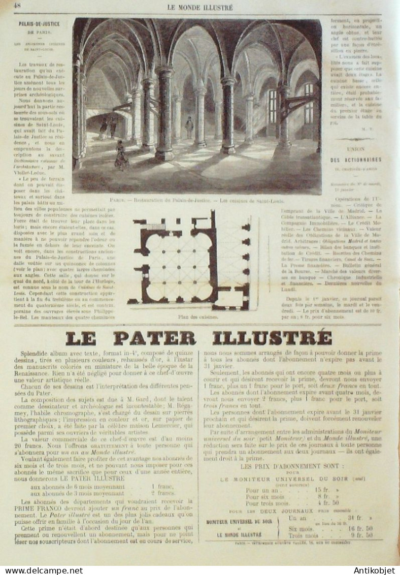 Le Monde Illustré 1869 N°614 Ambassade Chinoise Conflit Turco-Grec St Louis Cuisines Anciennes - 1850 - 1899