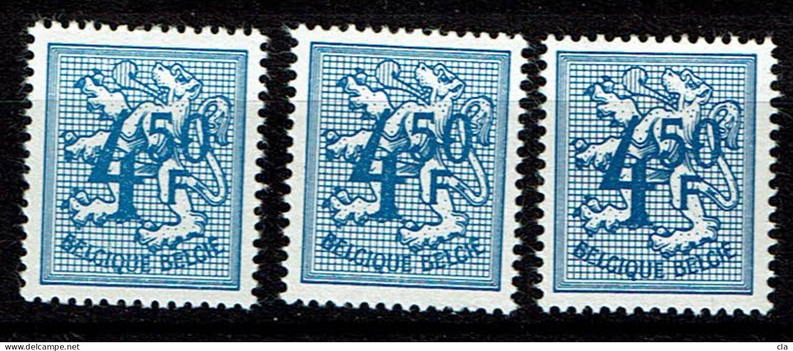 1745 X 3 Nuances   ** - 1951-1975 Heraldischer Löwe (Lion Héraldique)