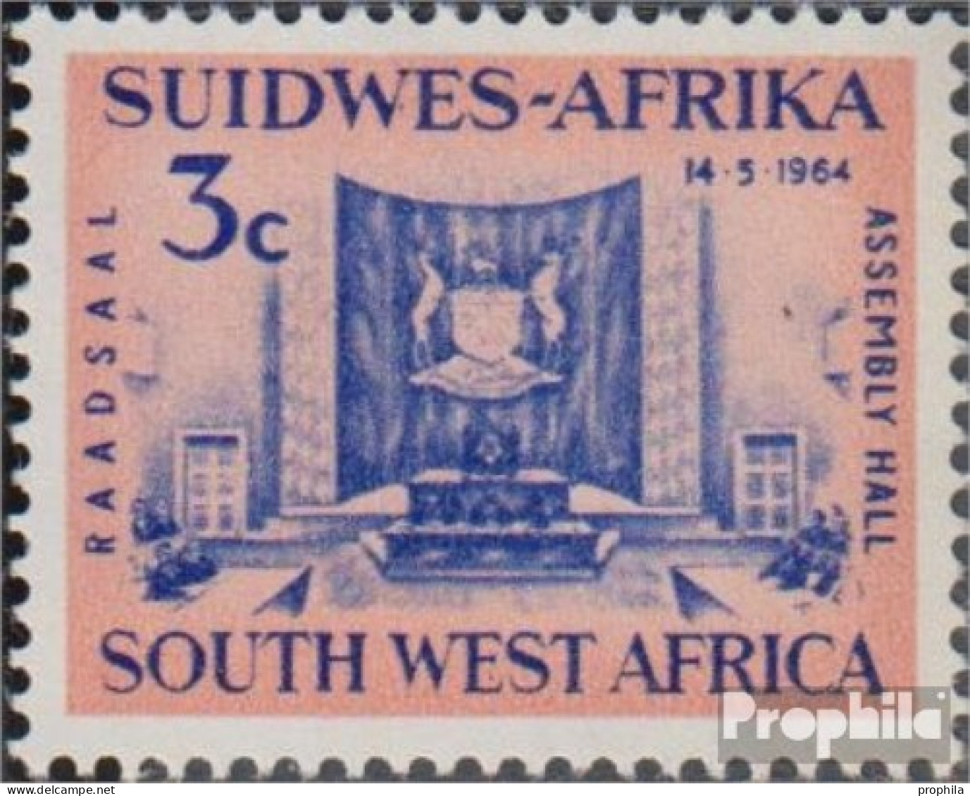 Namibia - Südwestafrika 322 (kompl.Ausg.) Postfrisch 1964 Landratgebäude - Zuidwest-Afrika (1923-1990)