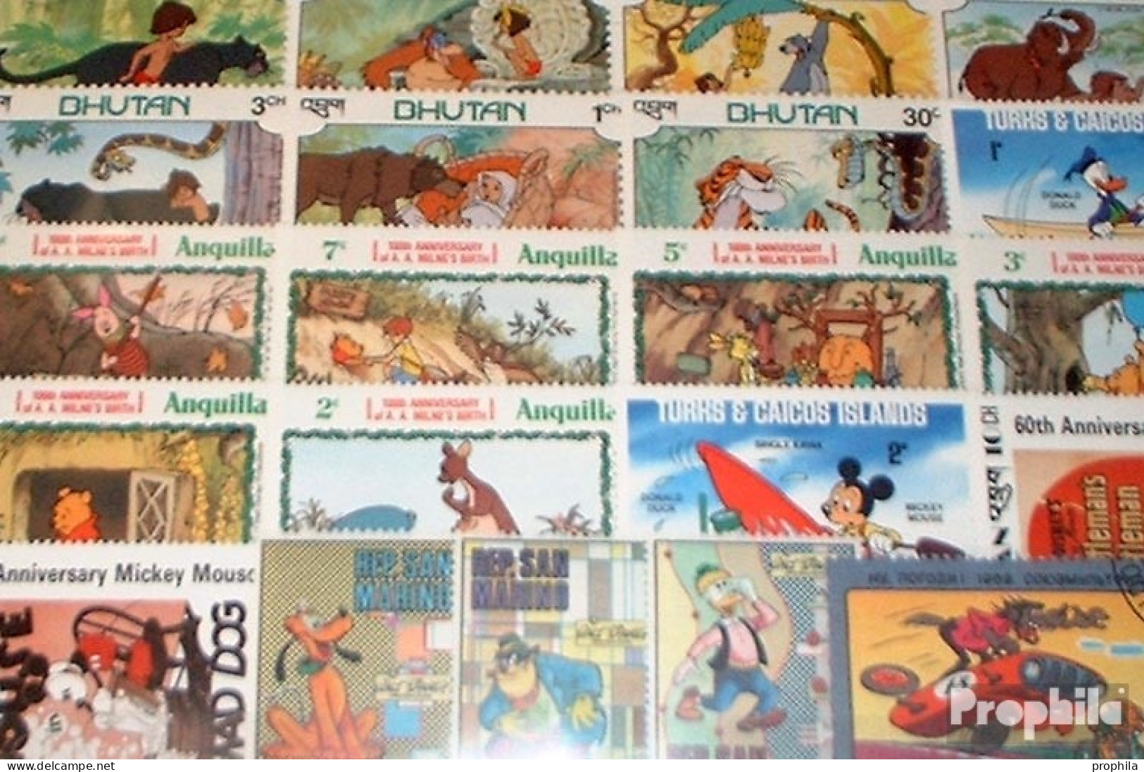 Motive Briefmarken-100 Verschiedene Comics Marken - Comics