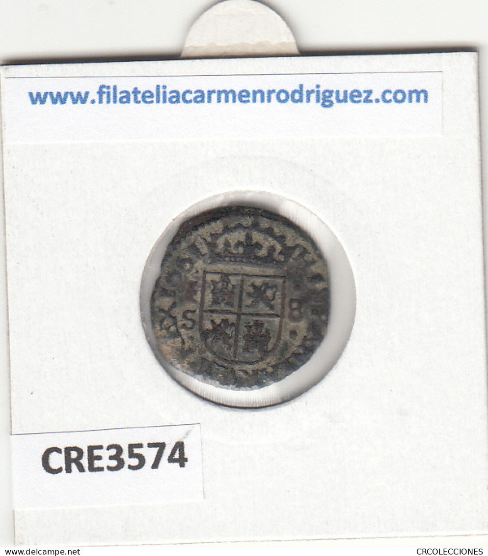 CRE3574 MONEDA ESPAÑA FELIPE IV 8 MARAVEDIS SEGOVIA 1661 - Autres & Non Classés