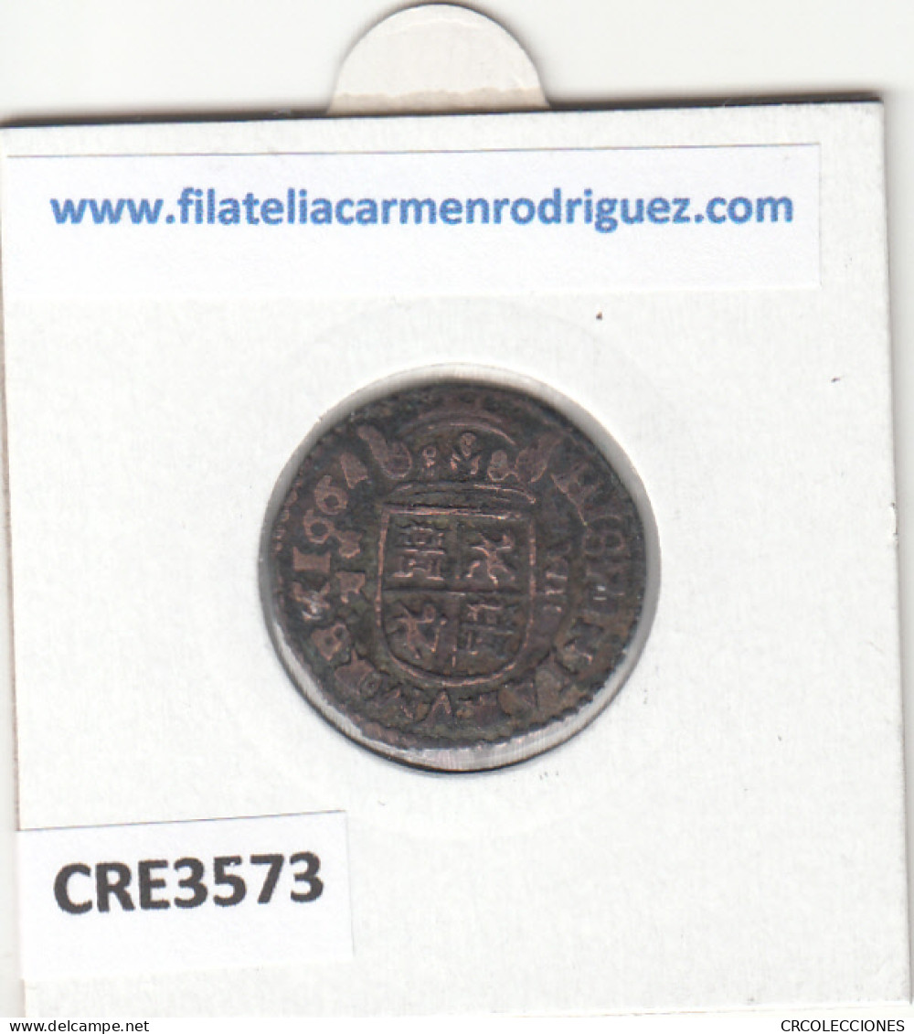 CRE3573 MONEDA ESPAÑA FELIPE IV 8 MARAVEDIS SEGOVIA 1664 - Altri & Non Classificati