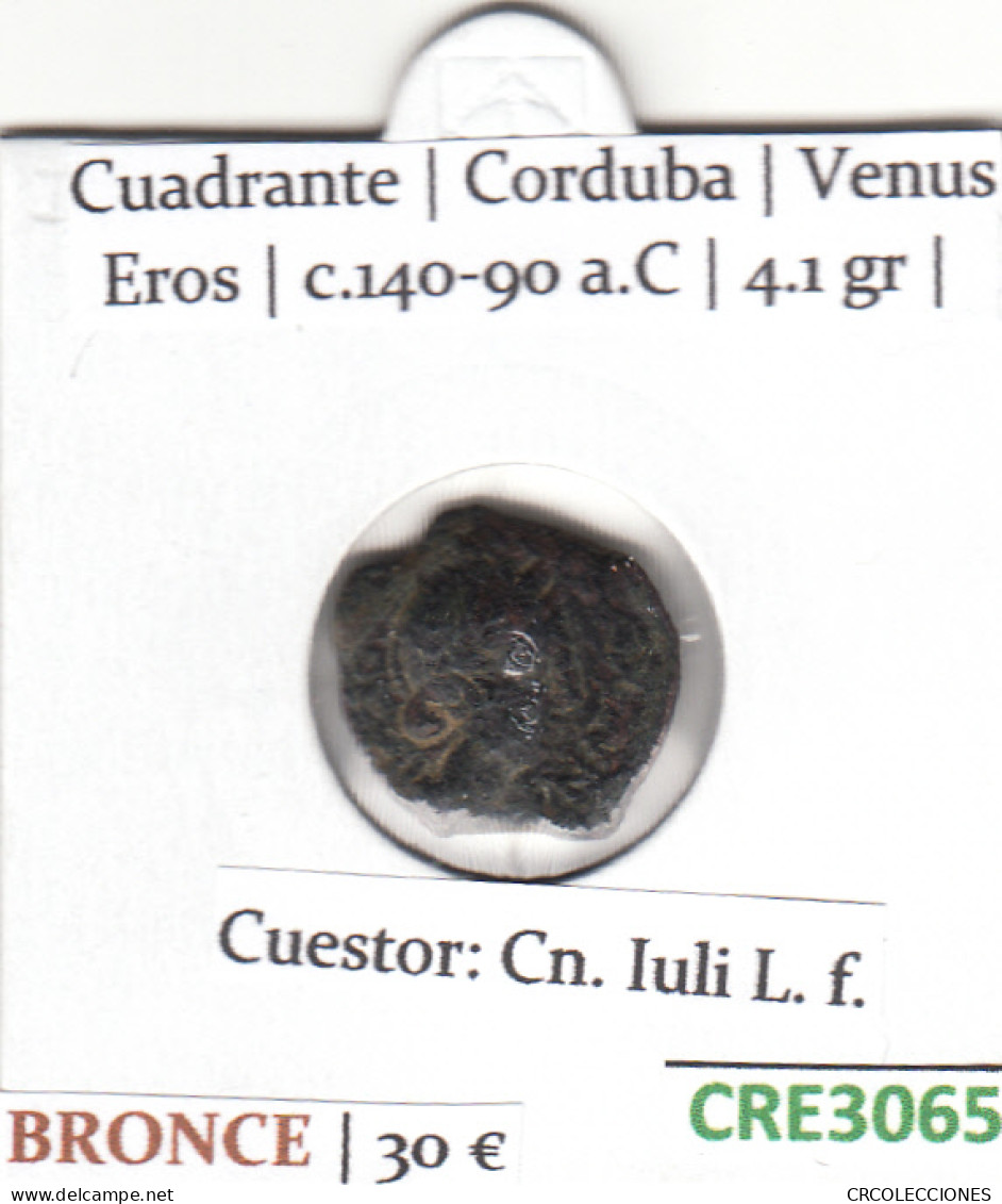 CRE3065 MONEDA ROMANA. VER DESCRIPCION EN FOTO - República (-280 / -27)