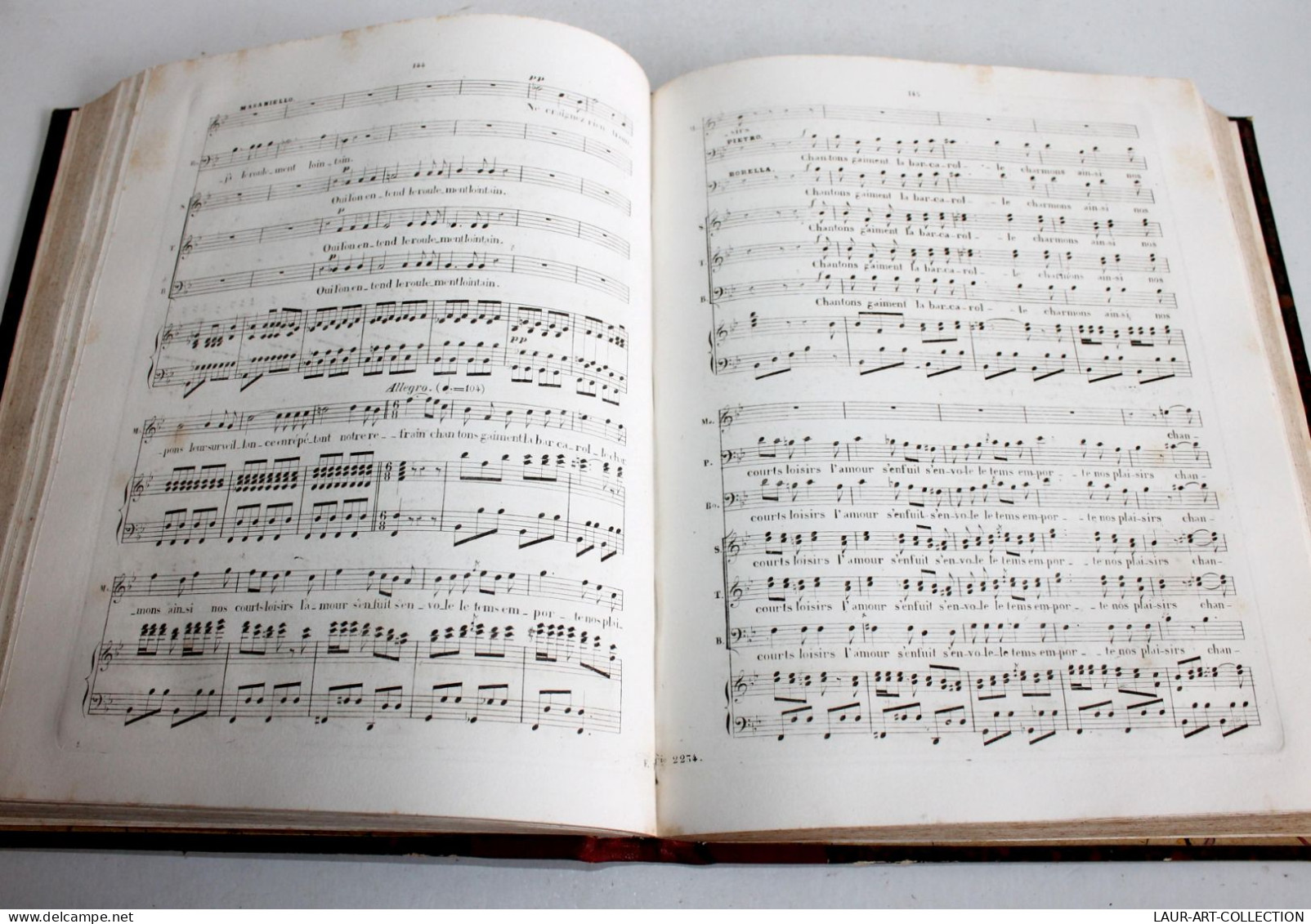 LA MUETTE DE PORTICI OPERA EN 5 ACTES, MUSIQUE De AUBER, PARTITION CHANT & PIANO, ANCIEN LIVRE XIXe SIECLE (1803.221) - Musica