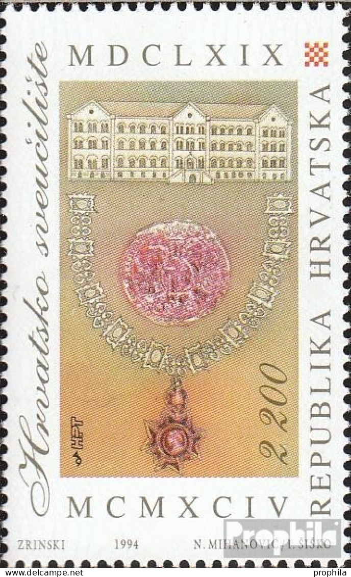 Kroatien 271 (kompl.Ausg.) Postfrisch 1994 Kroatische Universität - Kroatien