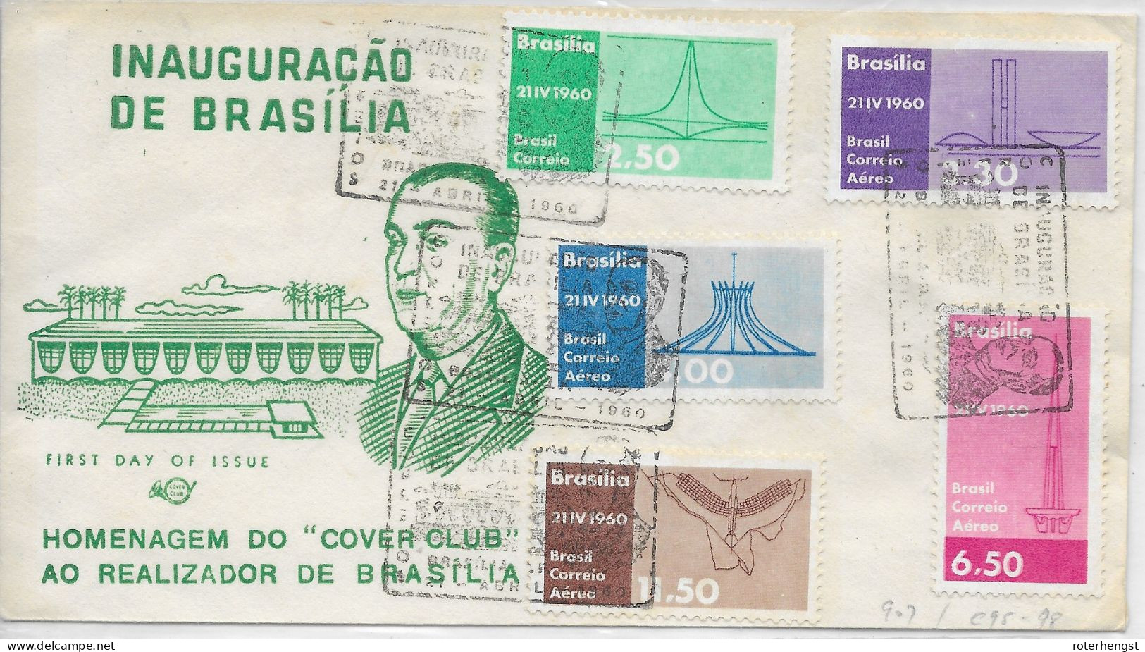 Brazil 21.4.1960 Creation Of Brasilia Capital FDC - FDC