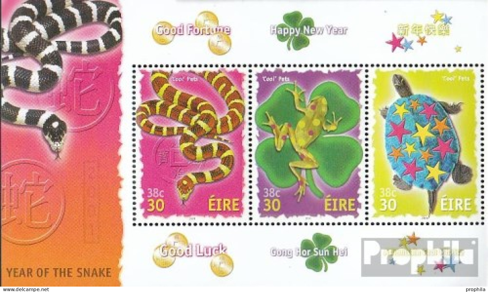 Irland Block37 (kompl.Ausg.) Postfrisch 2001 Neujahr - Hojas Y Bloques