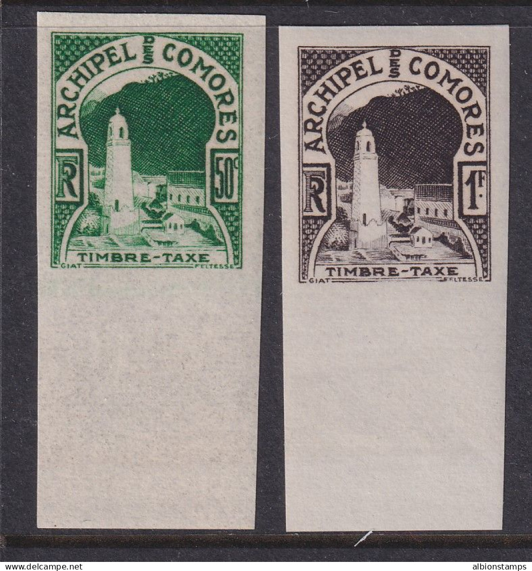 Comoros, Scott J1-J2 Vars (Yvert TT1a-TT2a), MNH - Unused Stamps