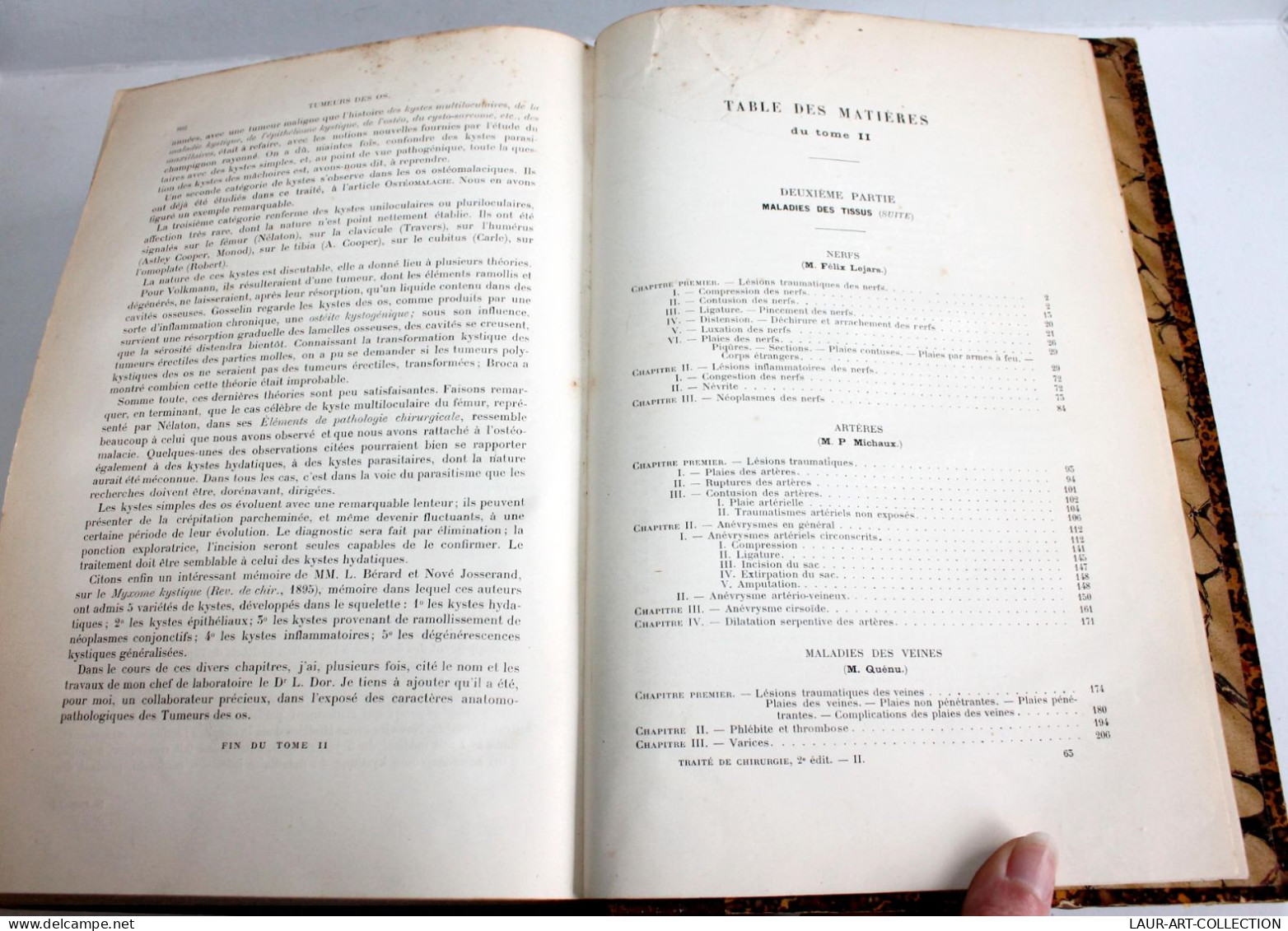 MEDECINE TRAITE DE CHIRURGIE DUPLAY RECLUS T2 MALADIES TISSUS NERFS ARTERES 1897 / ANCIEN LIVRE XIXe SIECLE (1803.219) - Salud