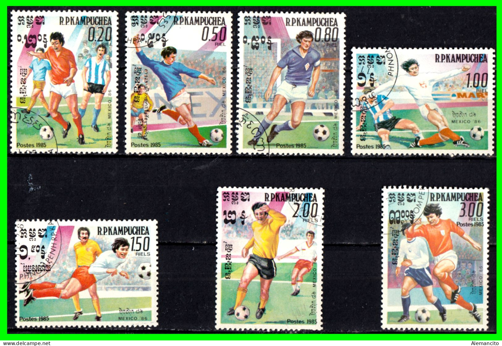 R.P. KAMPUCHEA - CAMBOYA - ( ASIA ) SELLOS  AÑO 1985 TEMATICA FUTBOL - Kampuchea