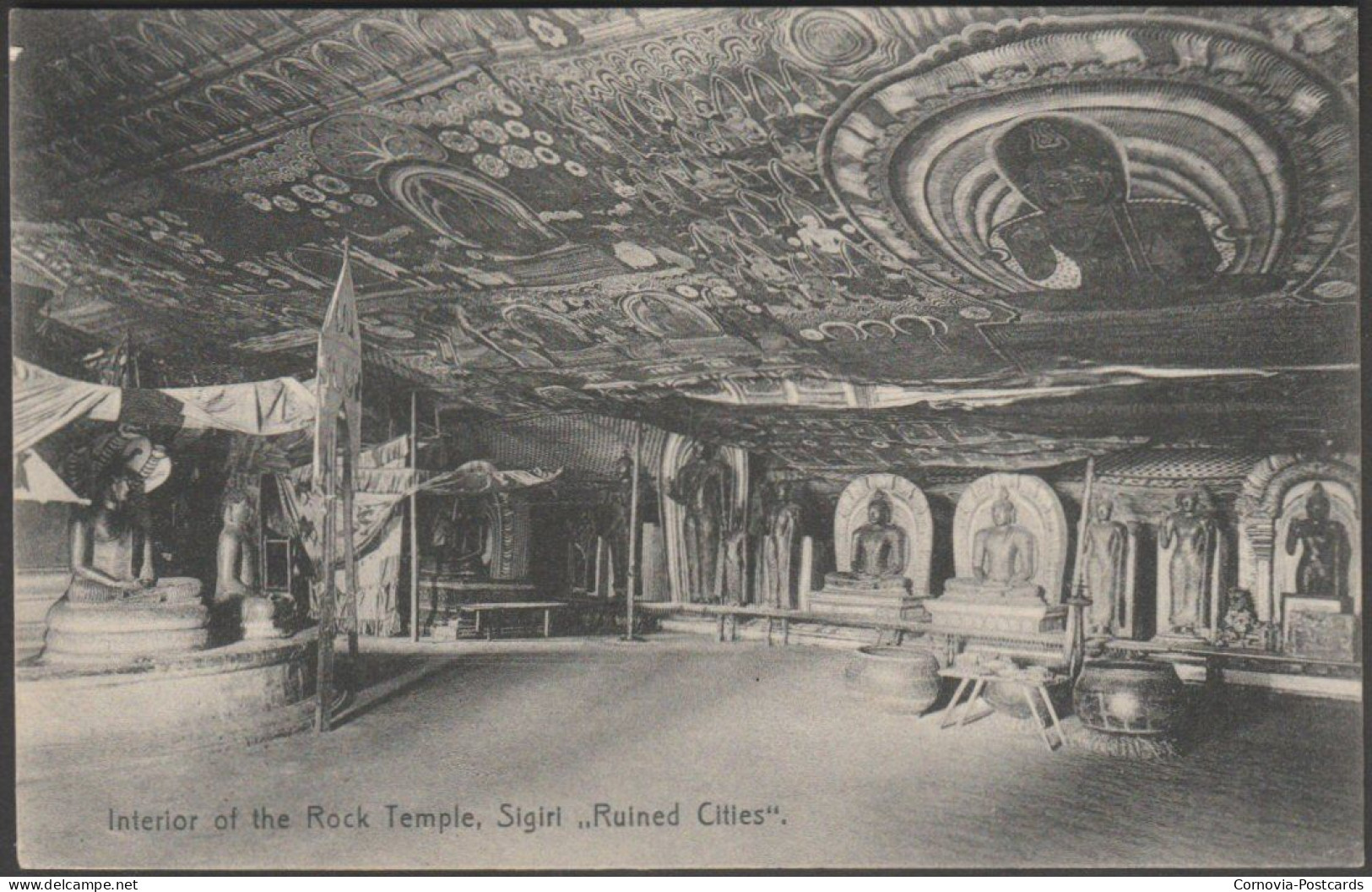 Interior Of The Rock Temple, Ruined Cities, Sigiri, C.1905-10 - Plâté Postcard - Sri Lanka (Ceylon)