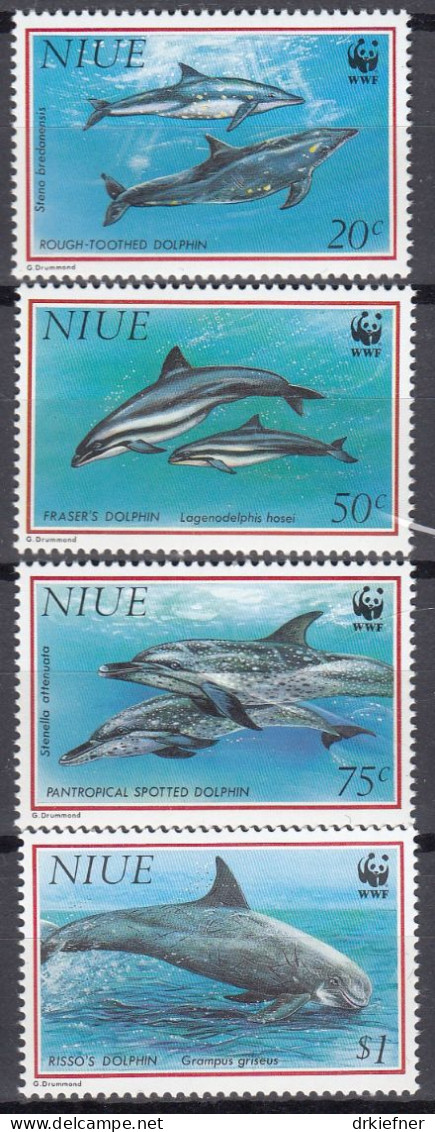 NIUE  822-825, Postfrisch **, WWF, Weltweiter Naturschutz: Delphine, 1993 - Niue