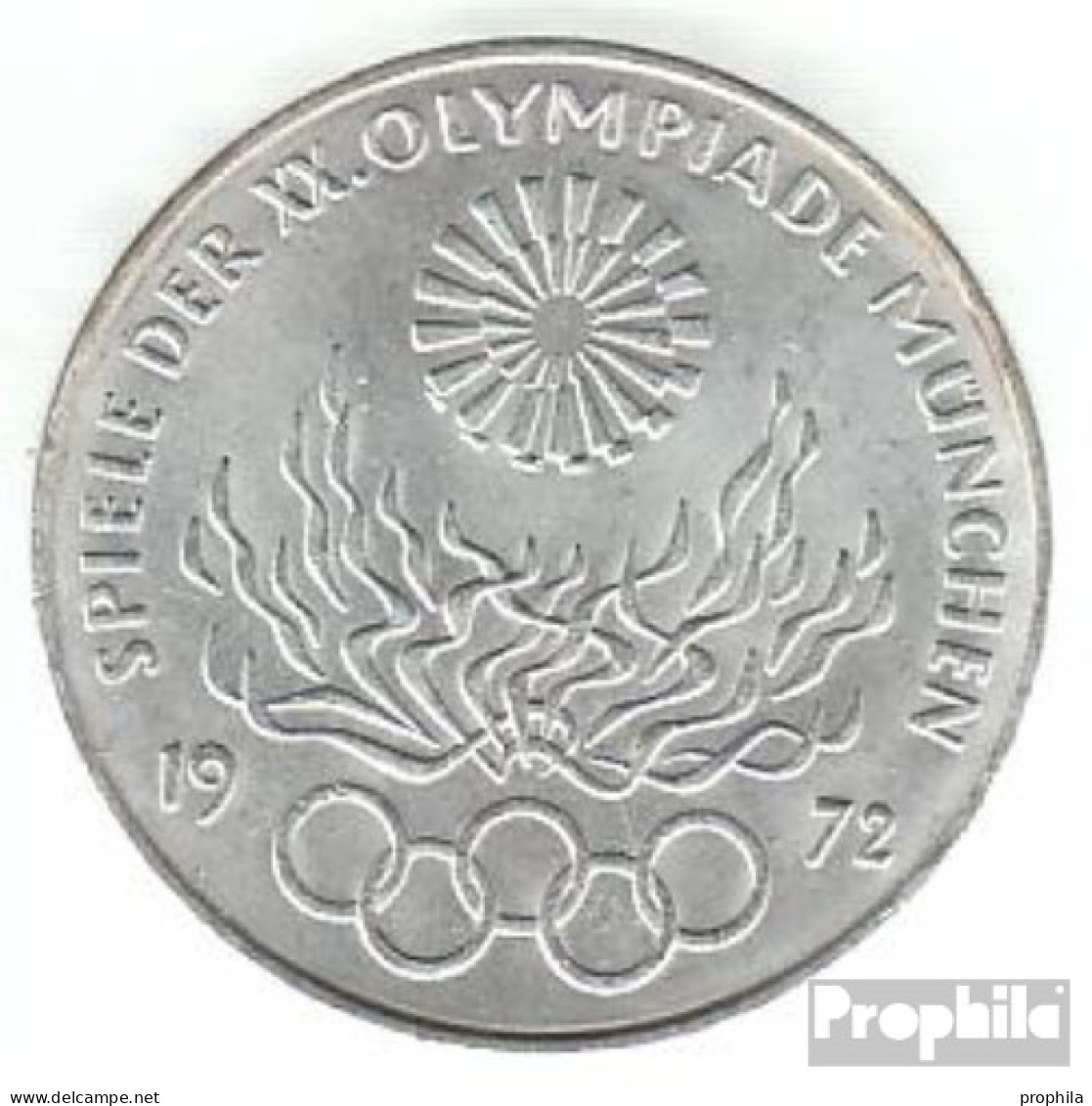 BRD Jägernr: 405 1972 F Stgl./unzirkuliert Silber 1972 10 DM Olympiade Feuer - Gedenkmünzen