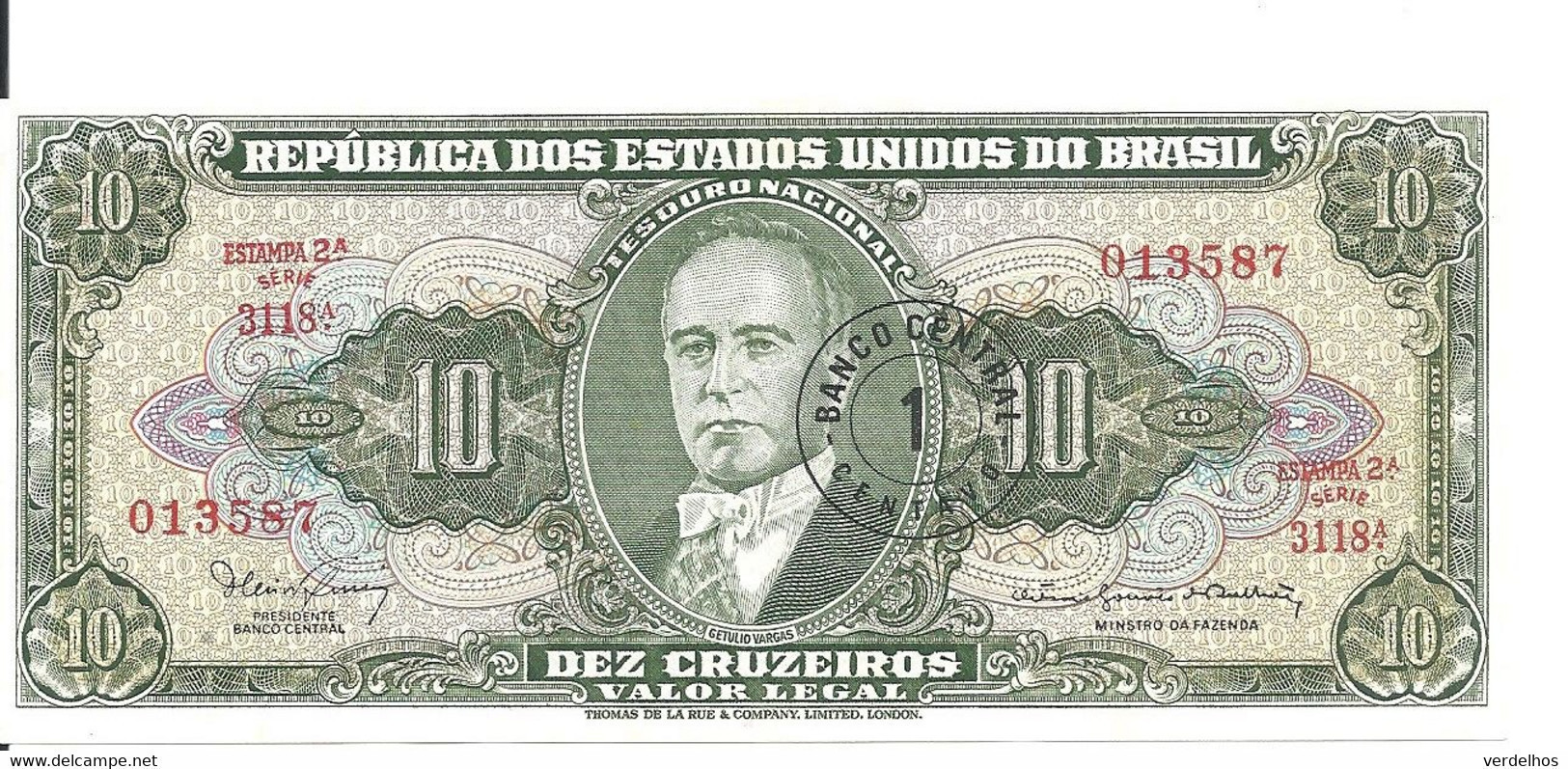 BRESIL 10 CRUZEIROS ND1966-67 UNC P 183 A - Brasilien